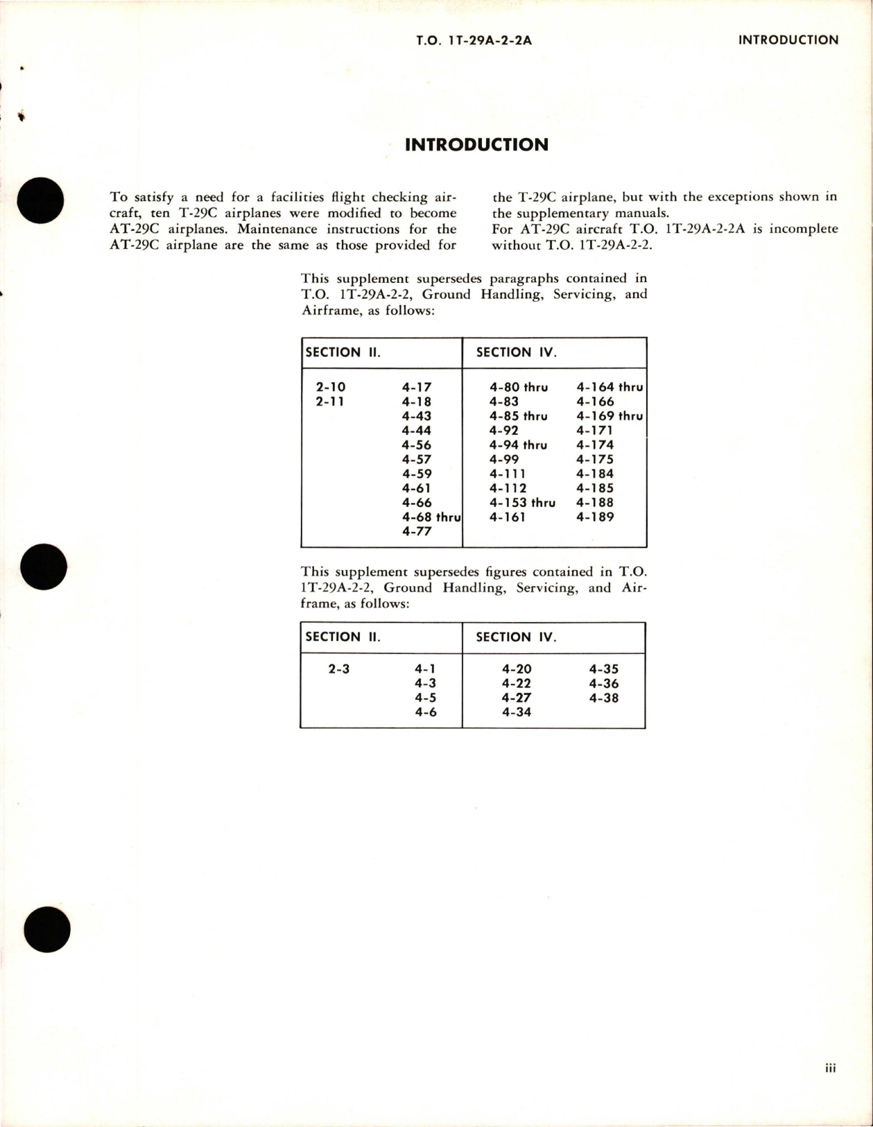 Sample page 5 from AirCorps Library document: Supplement to Maintenance for Ground Handling, Servicing and Airframe for AT-29C