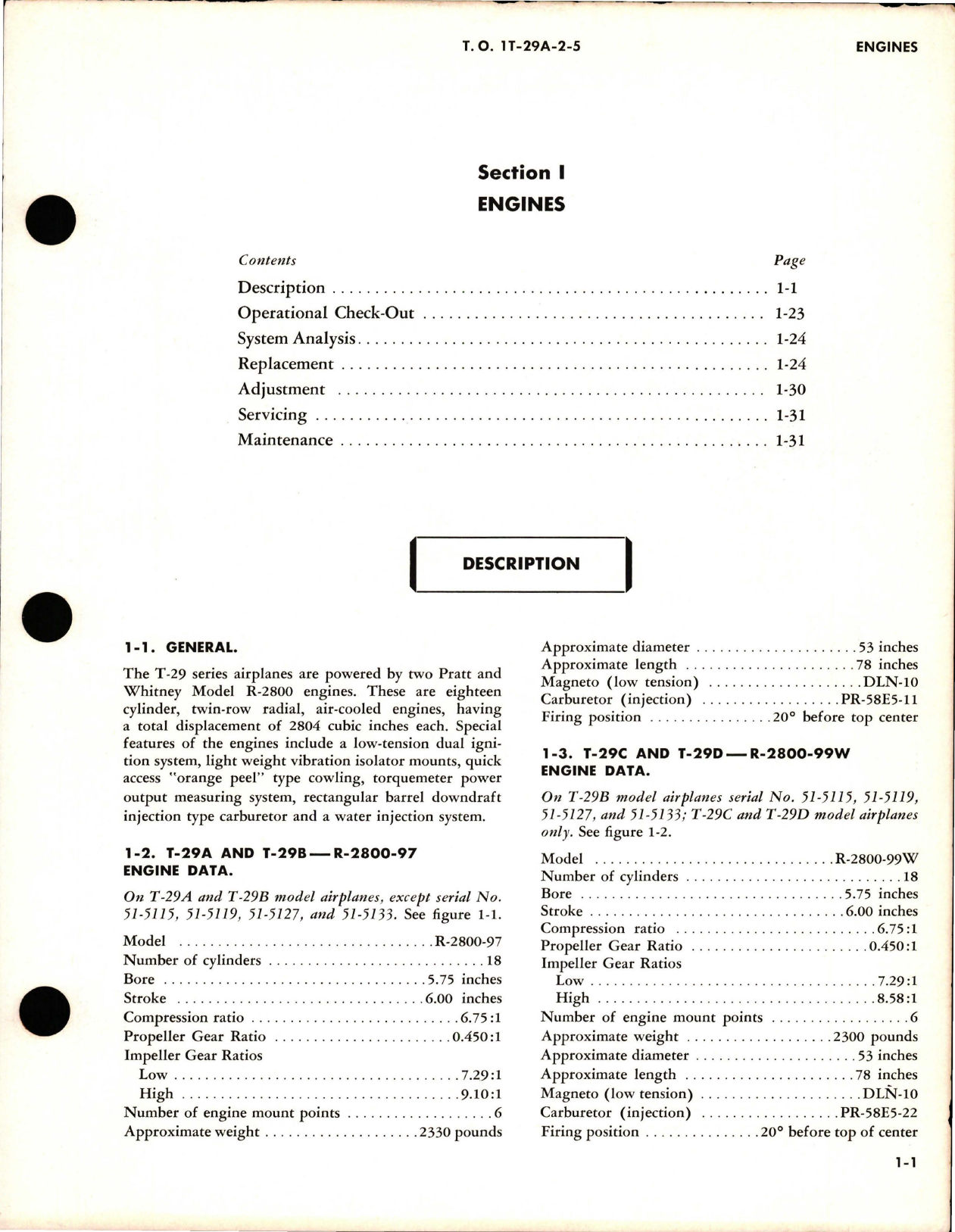 Sample page 9 from AirCorps Library document: Maintenance for Power Plant Systems for T-29A, T-29B, T-29C and T-29D