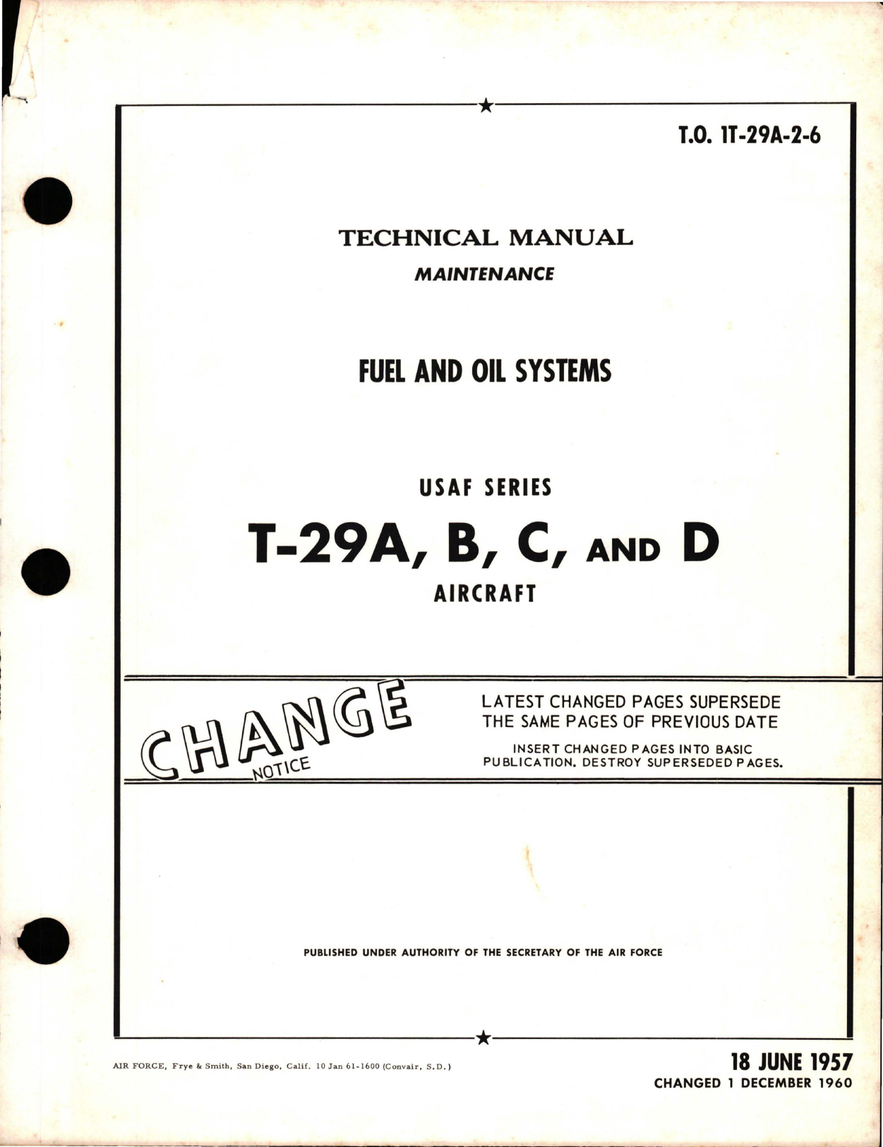 Sample page 1 from AirCorps Library document: Maintenance for Fuel and Oil Systems for AT-29C