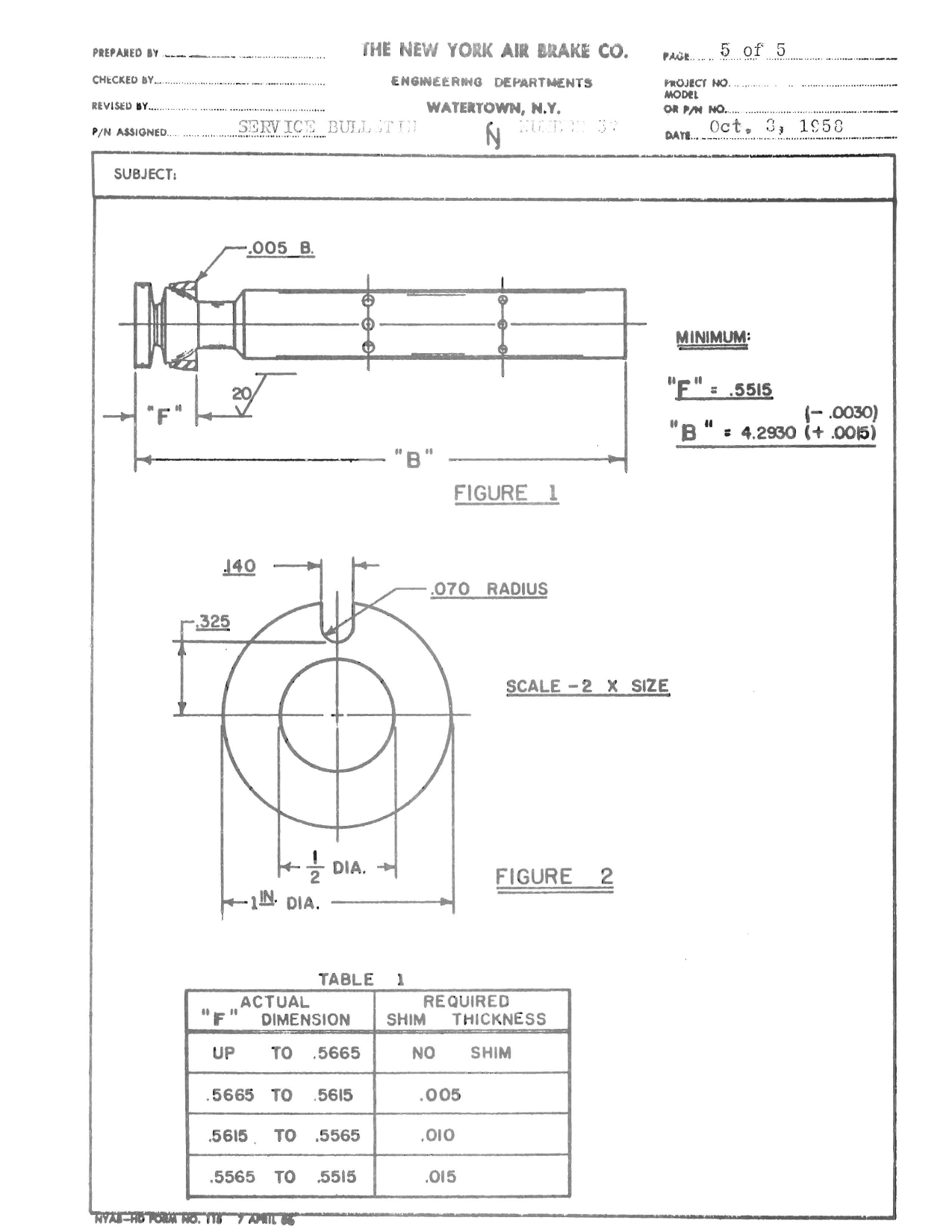 Sample page 5 from AirCorps Library document: Increase in Piston Head to Piston Collar Tolerance - 65WC06001 Series Pumps 