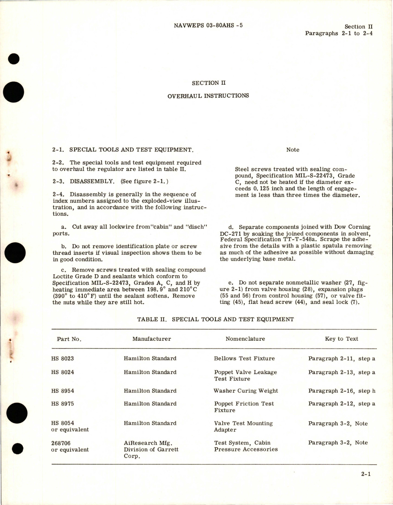 Sample page 7 from AirCorps Library document: Overhaul Instructions for Cabin Air Pressure Regulator - Part 550999