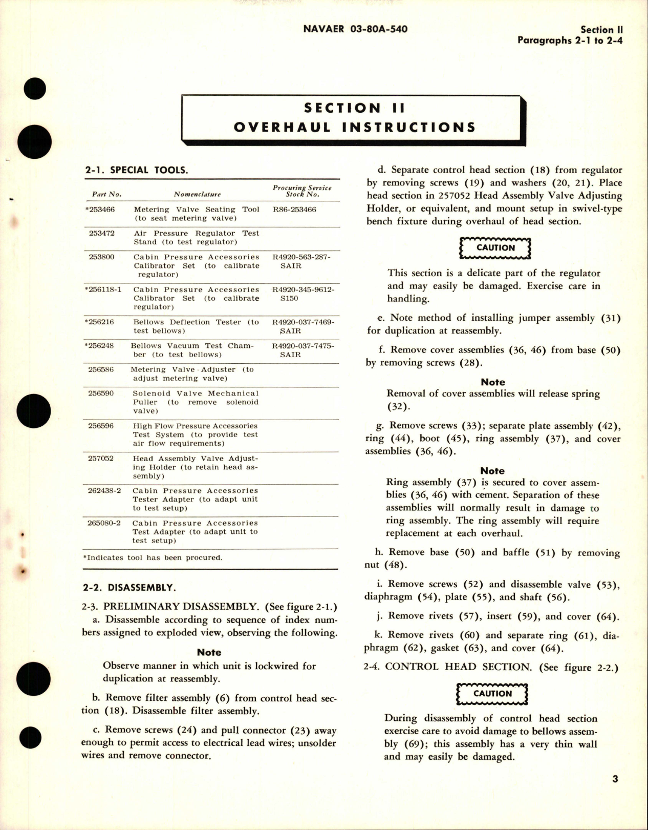 Sample page 7 from AirCorps Library document: Overhaul Instructions for Aircraft Cabin Air Pressure Regulator - Part 102068-3 - Model CPRP112-2 