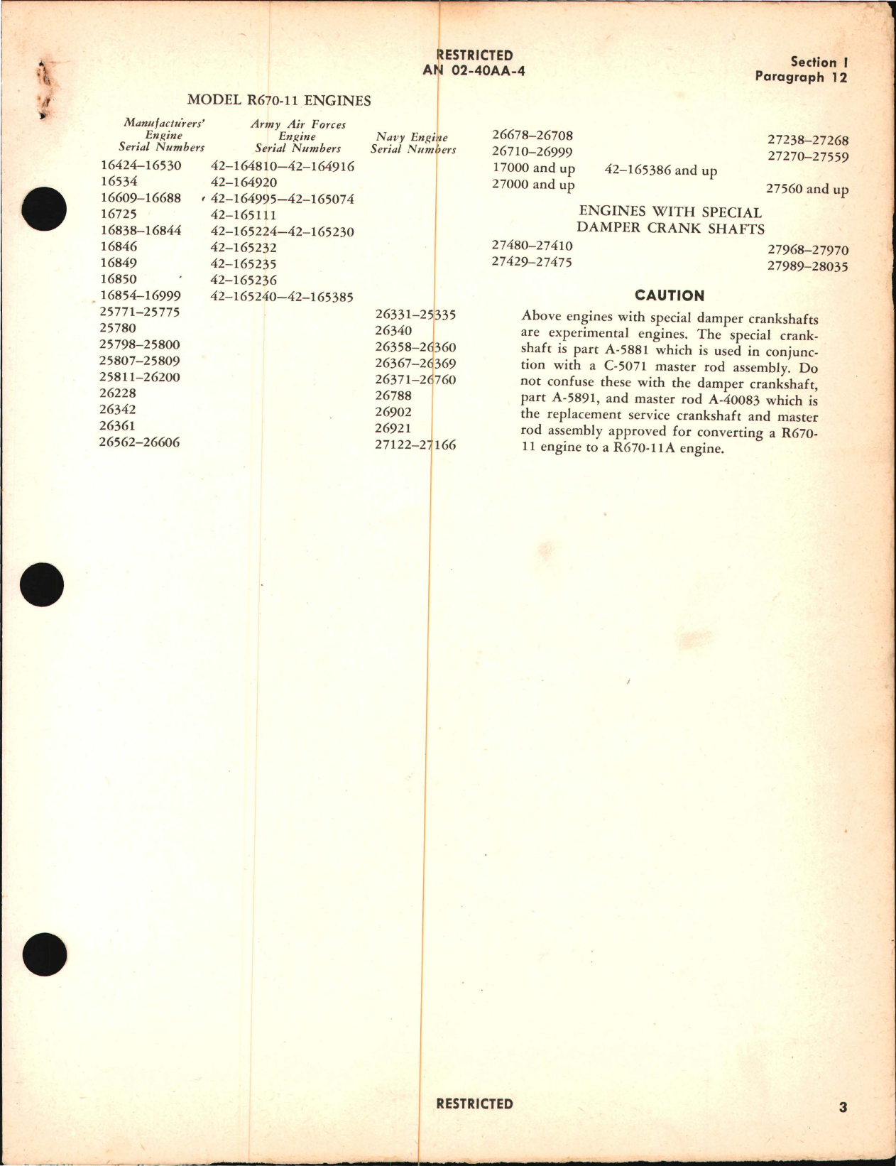 Sample page 7 from AirCorps Library document: Parts Catalog for Aircraft Engines R-670-4, R-670-5, R-670-6, and R-670-11