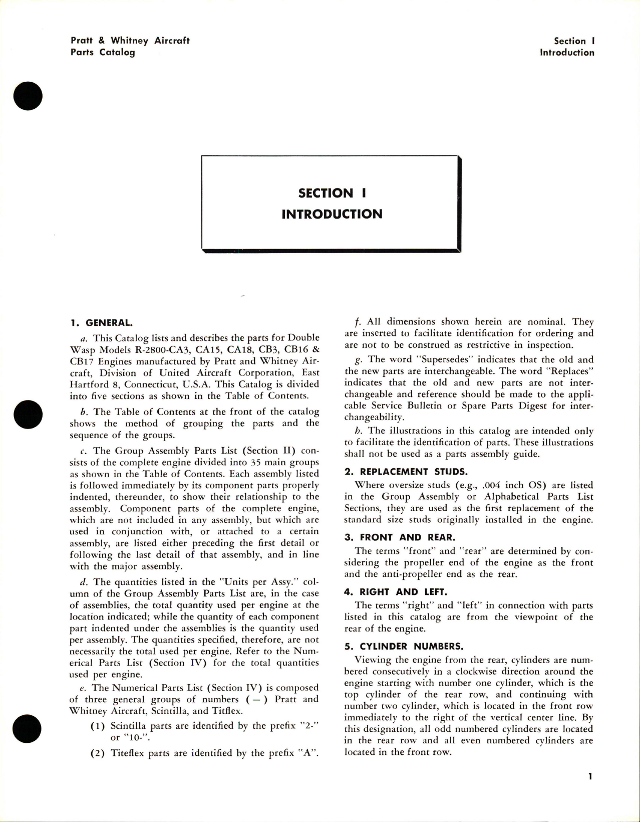 Sample page 5 from AirCorps Library document: Parts Catalog Revision for Double Wasp - CA3, CA15, CA18, CB3, CB16 & CB17 Engines