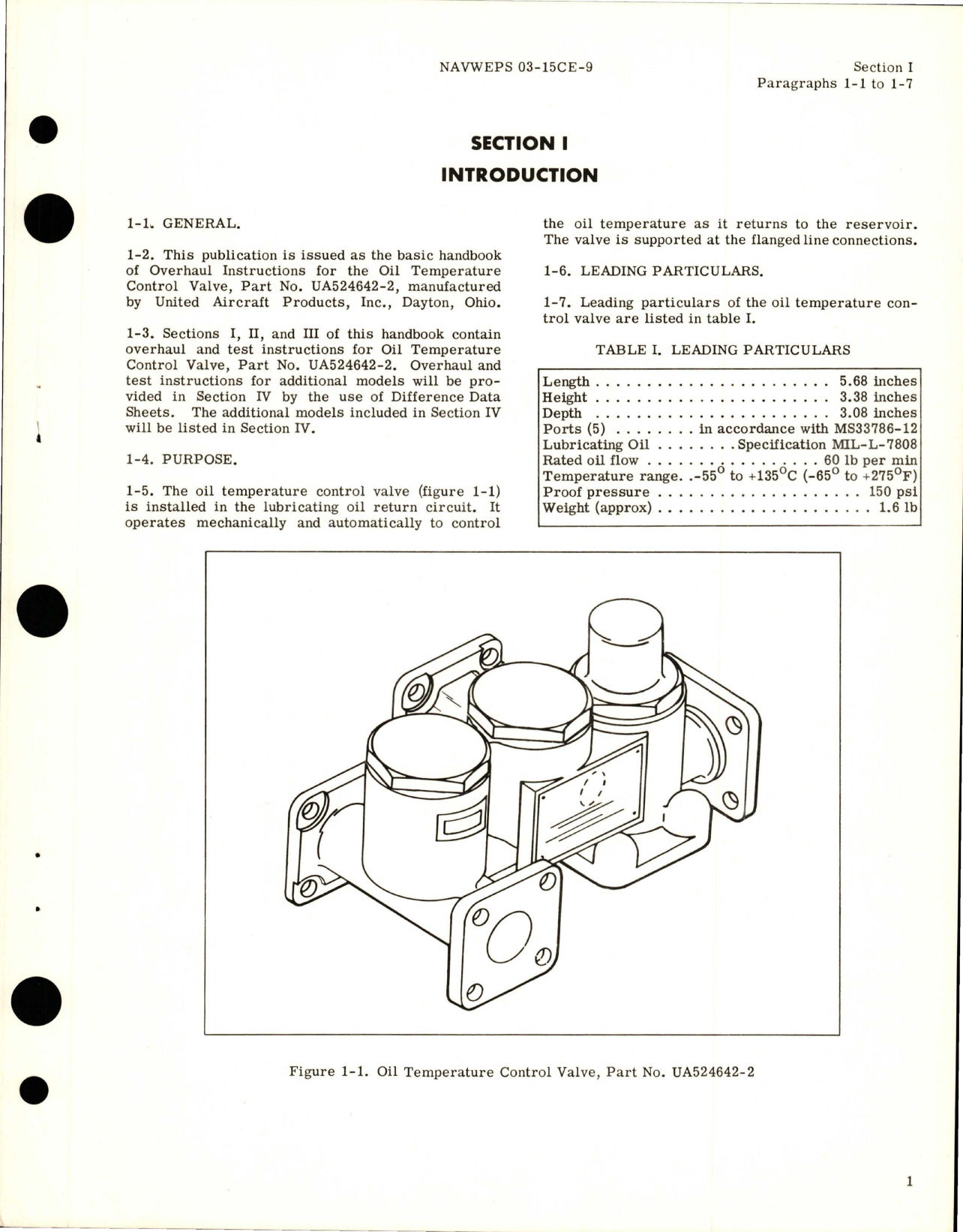 Sample page 5 from AirCorps Library document: Overhaul Instructions for Oil Temperature Control Valve - Part UA524642-2