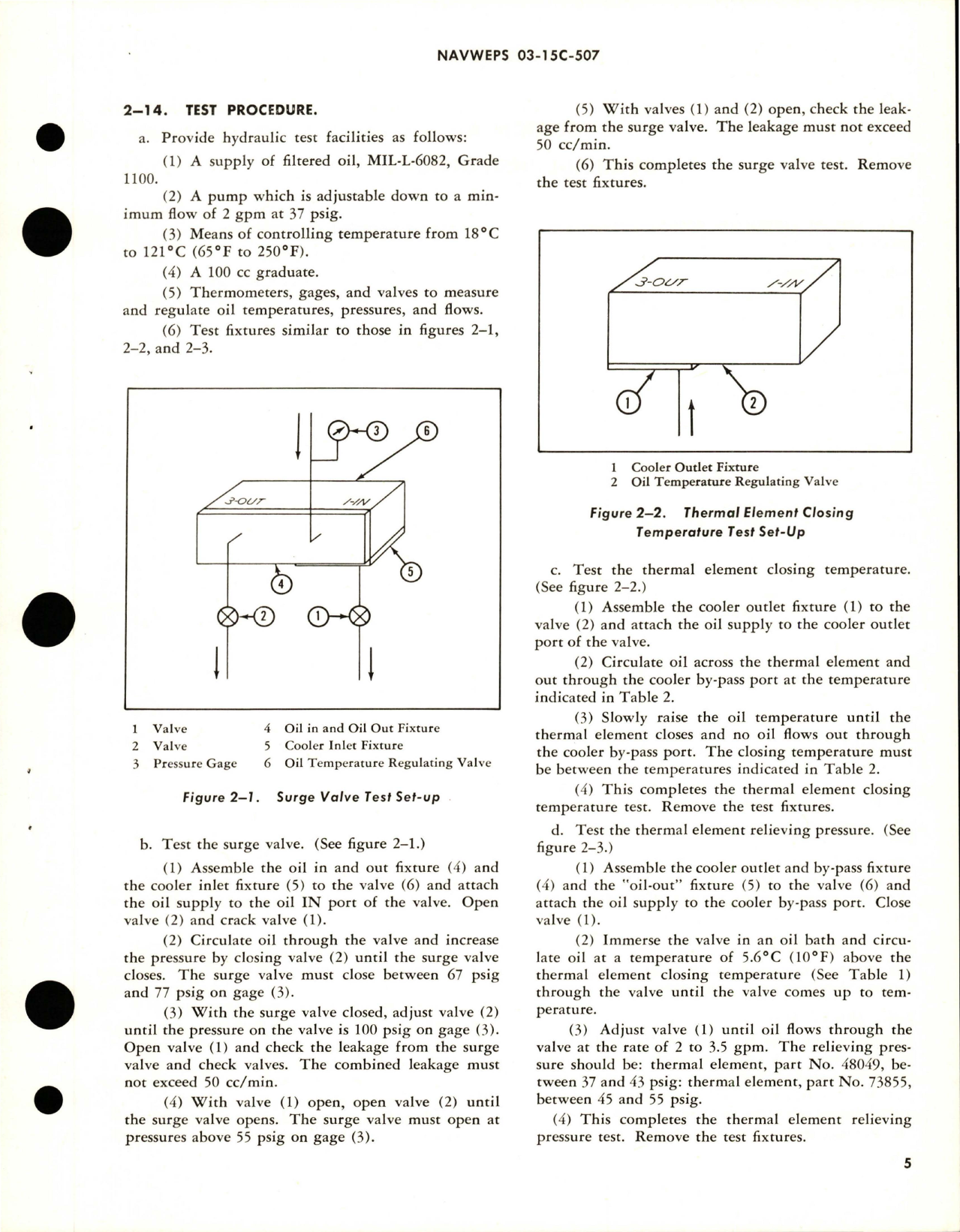 Sample page 5 from AirCorps Library document: Operation, Service and Overhaul Instructions with Parts Catalog for Oil Cooler Valve - Model 46800