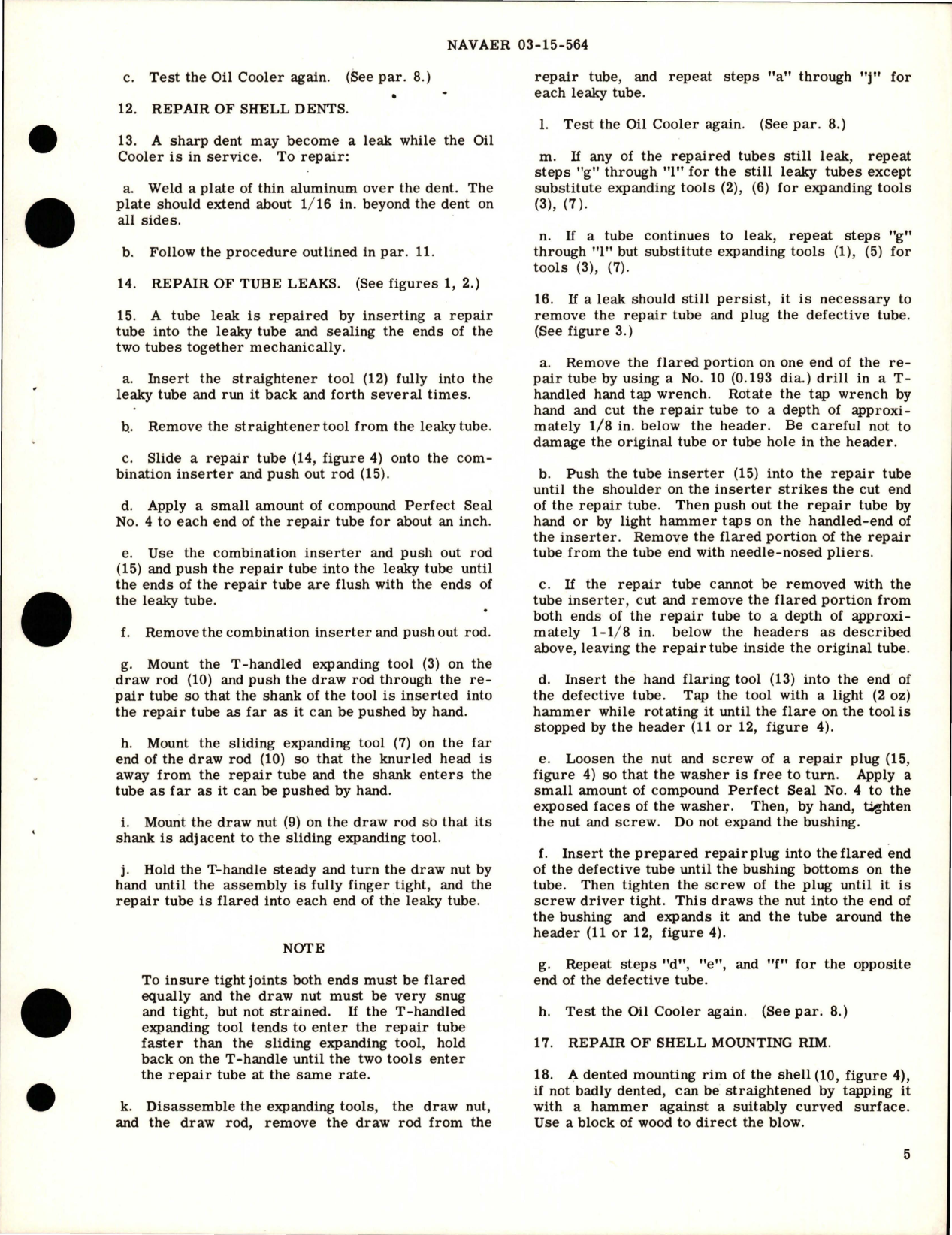 Sample page 5 from AirCorps Library document: Overhaul Instructions with Parts Breakdown for Oil Cooler - Part 72139 