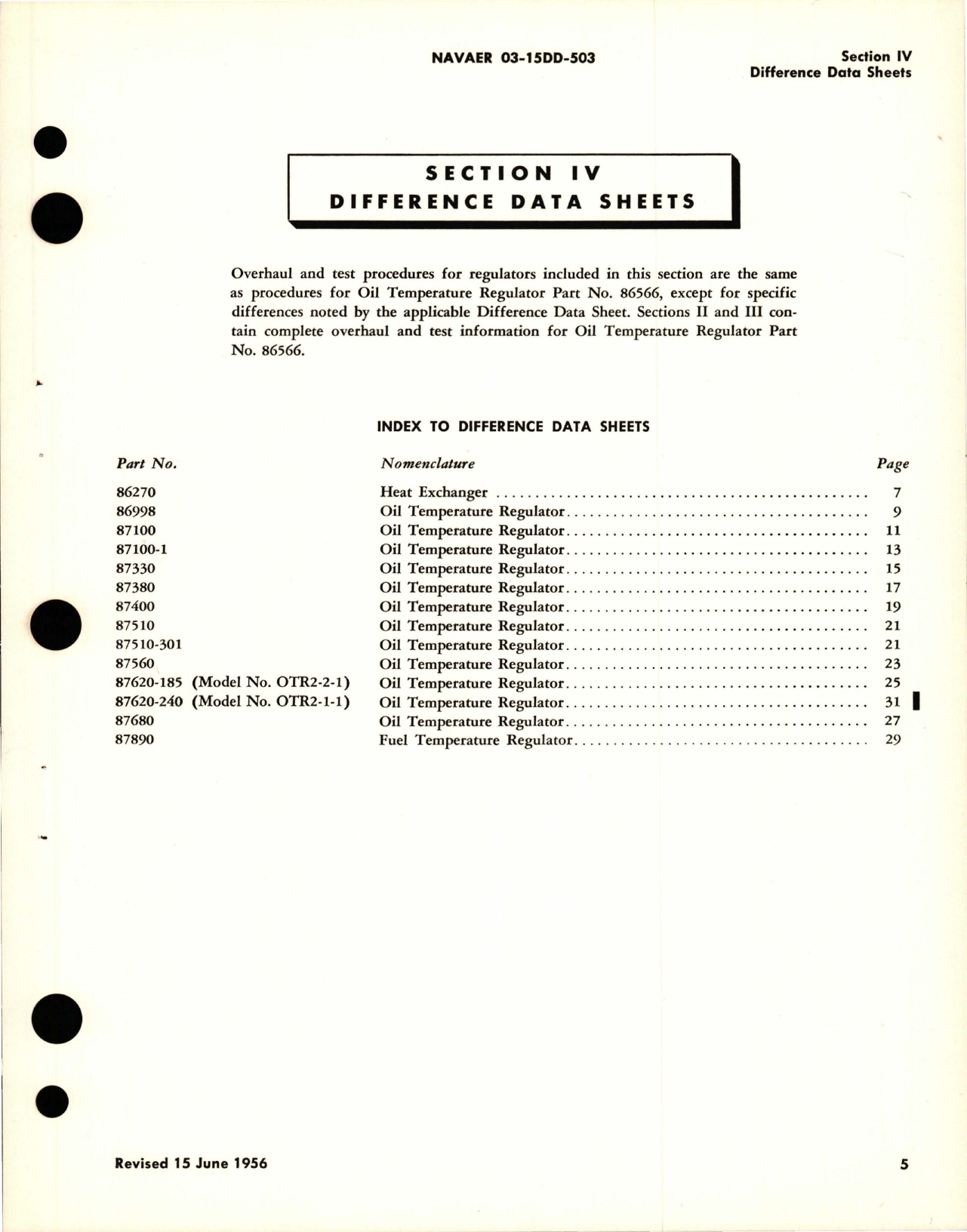 Sample page 7 from AirCorps Library document: Overhaul Instructions for Oil Temperature Regulators, Heat Exchanger and Fuel Temp Regulator