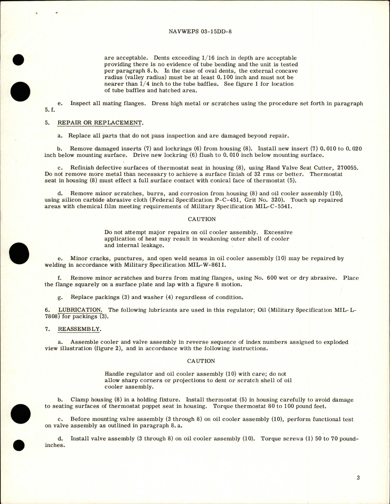 Sample page 5 from AirCorps Library document: Overhaul Instructions with Parts Breakdown for Main and Afterburner Oil Cooler - Part 153750 