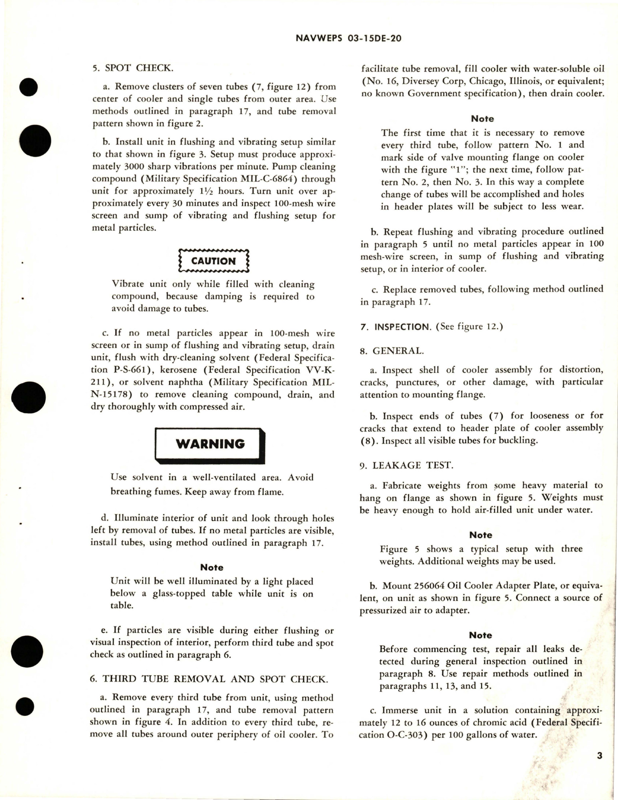 Sample page 5 from AirCorps Library document: Overhaul Instructions with Parts Breakdown for Oil Cooler - 22 inch Diameter - Part AIR4125-22-2