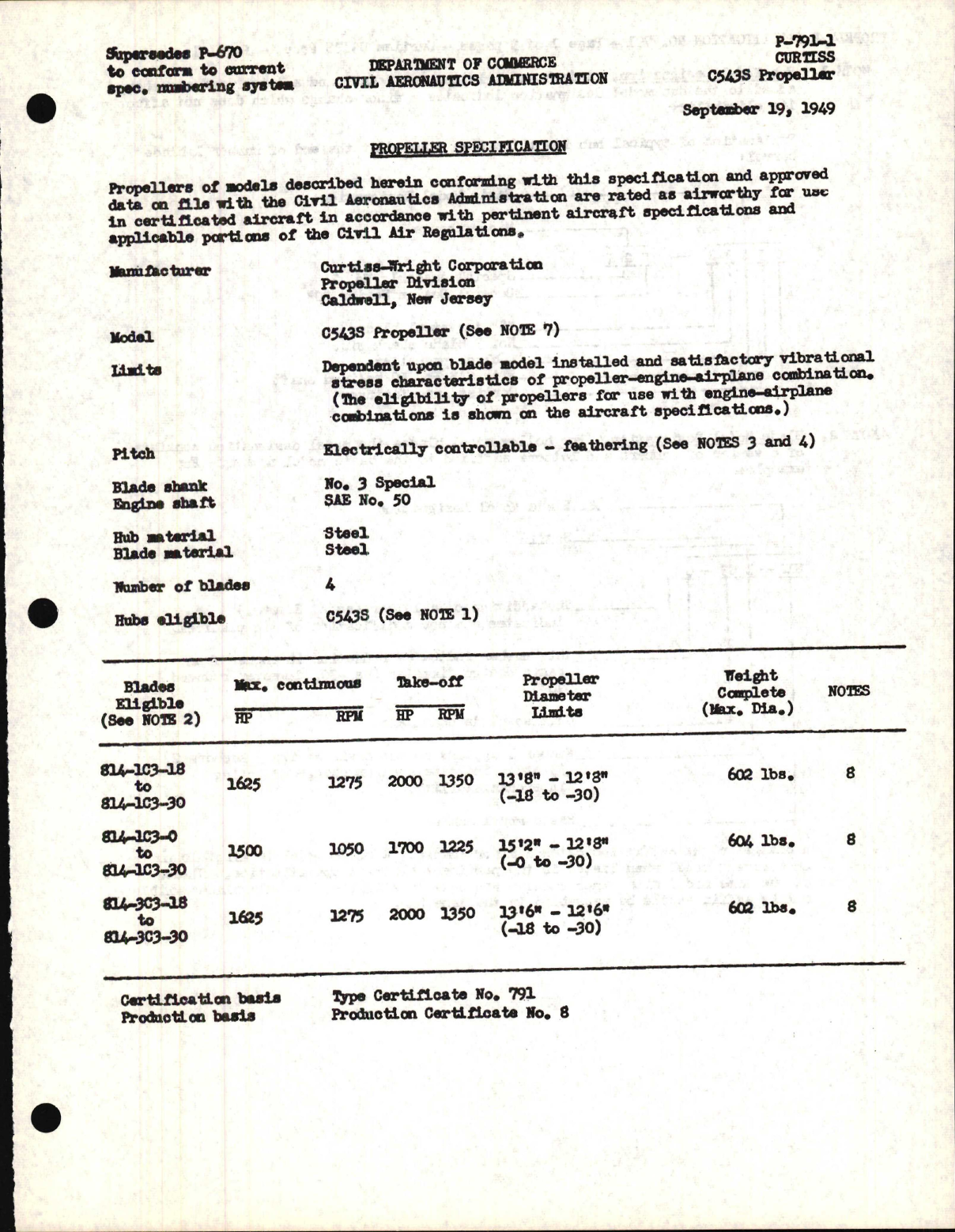 Sample page 1 from AirCorps Library document: C543S