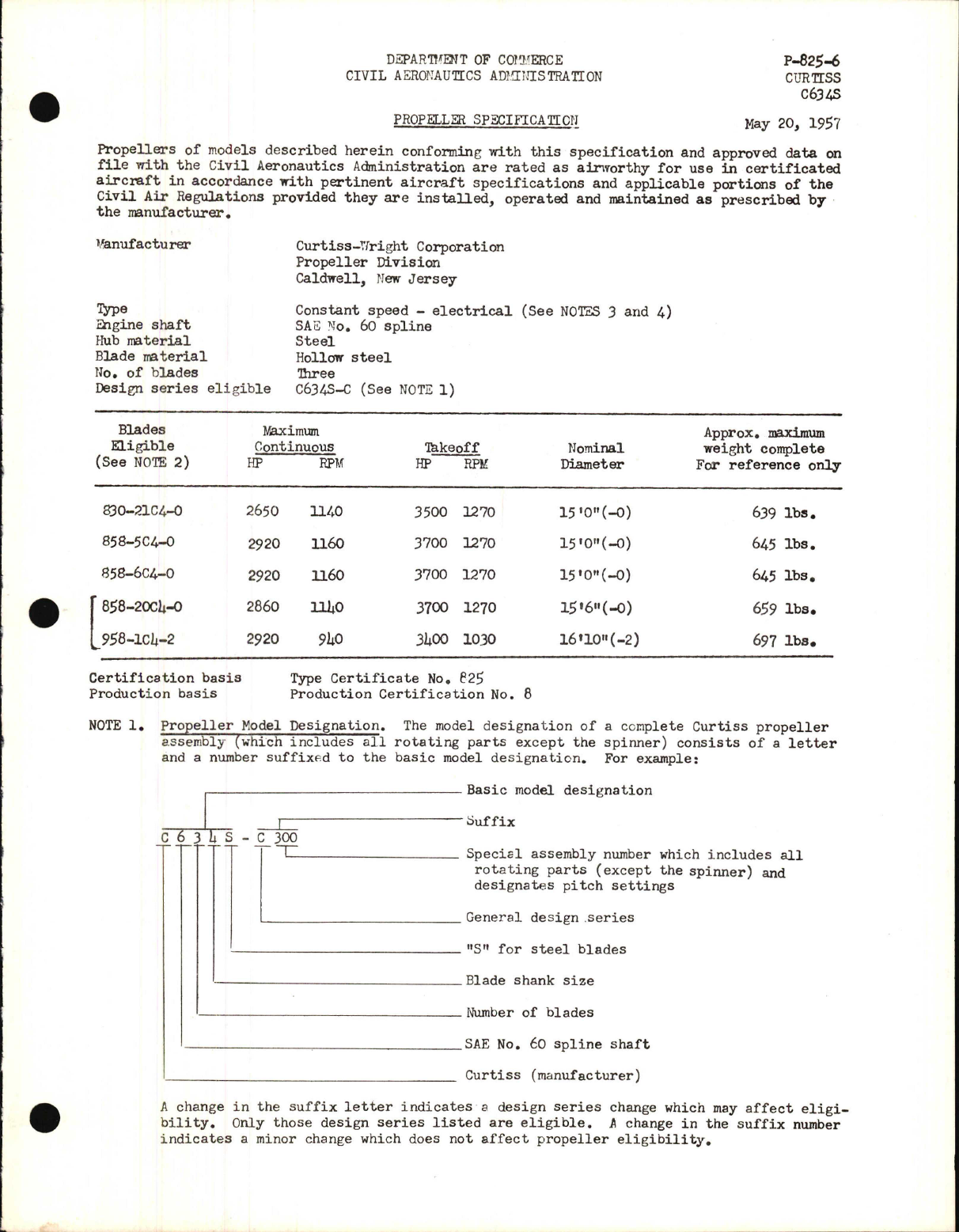 Sample page 1 from AirCorps Library document: C634S