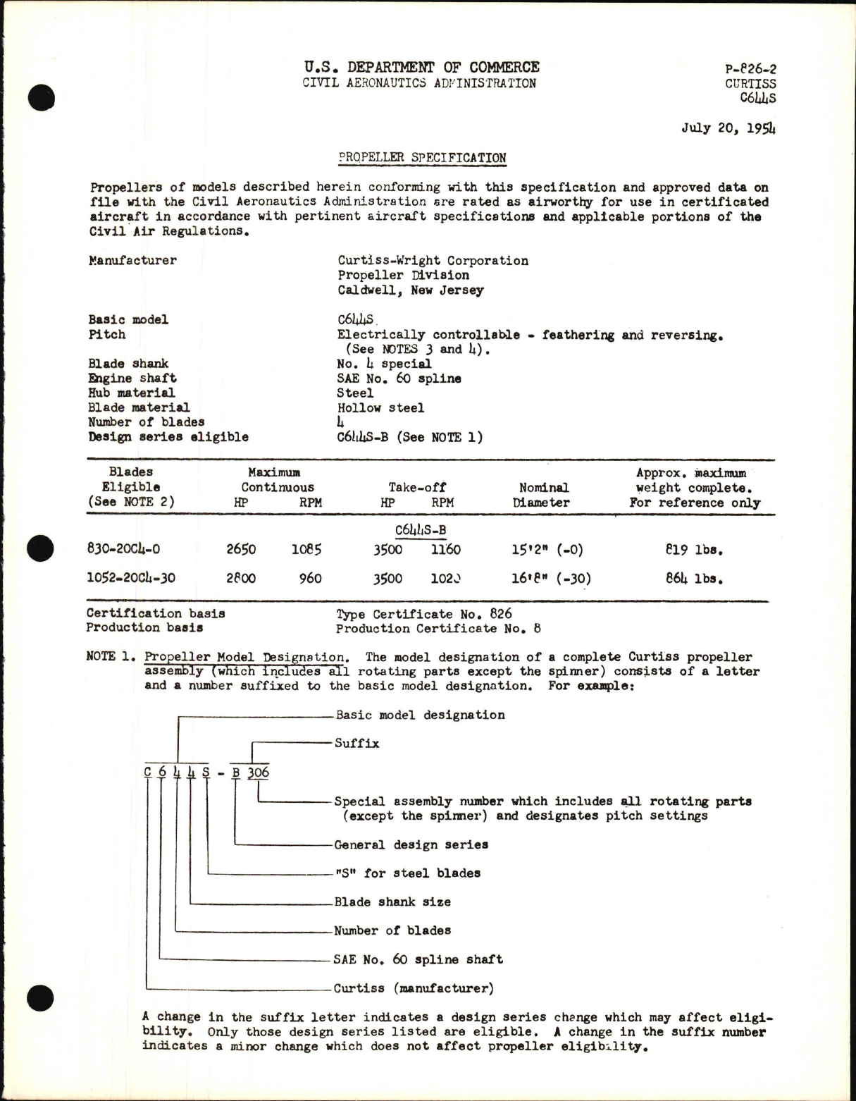 Sample page 1 from AirCorps Library document: C644S