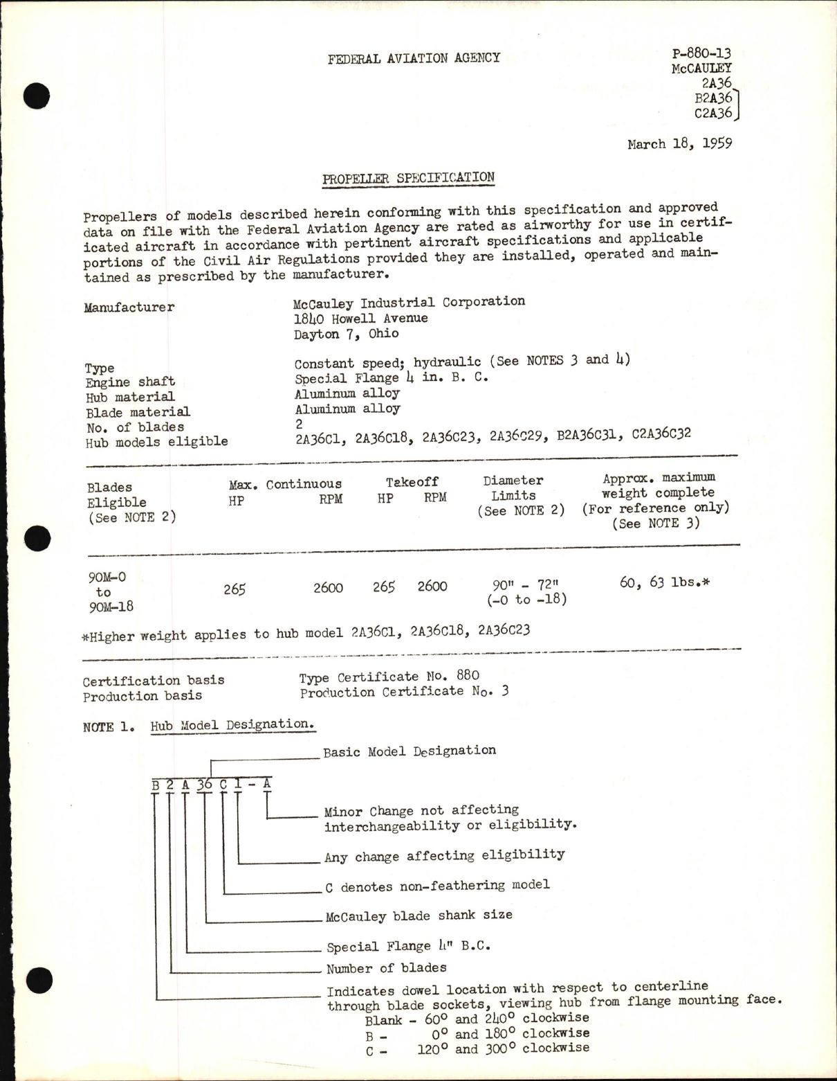 Sample page 1 from AirCorps Library document: 2A36, B2A36, and C2A36