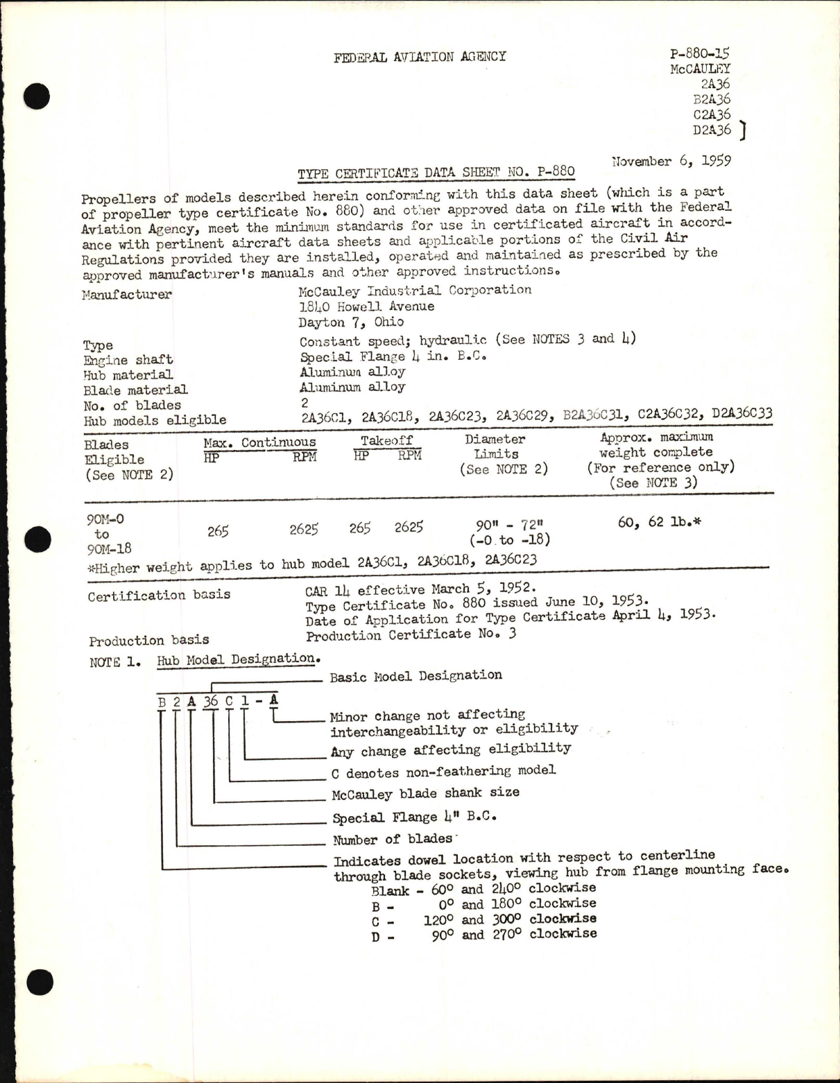 Sample page 1 from AirCorps Library document: 2A36, B2A36, C2A36, and D2A36