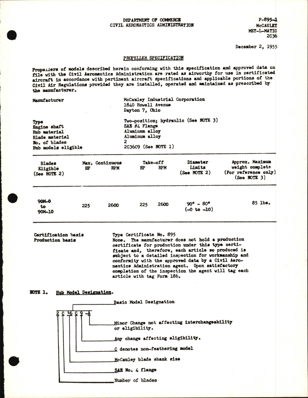 Sample page 1 from AirCorps Library document: 2C36 MET-L-MATIC