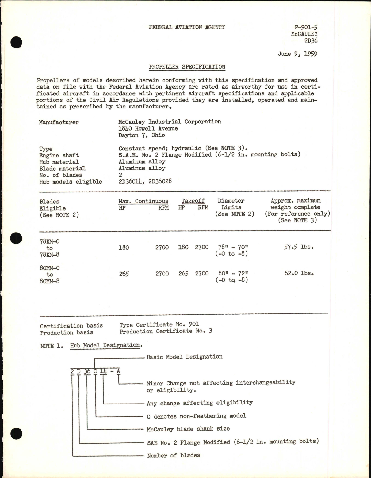 Sample page 1 from AirCorps Library document: 2D36