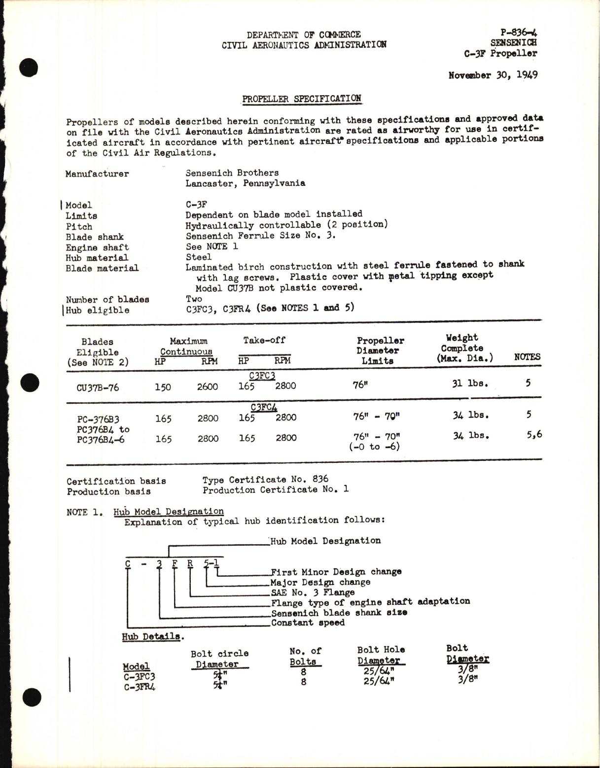 Sample page 1 from AirCorps Library document: C-3F