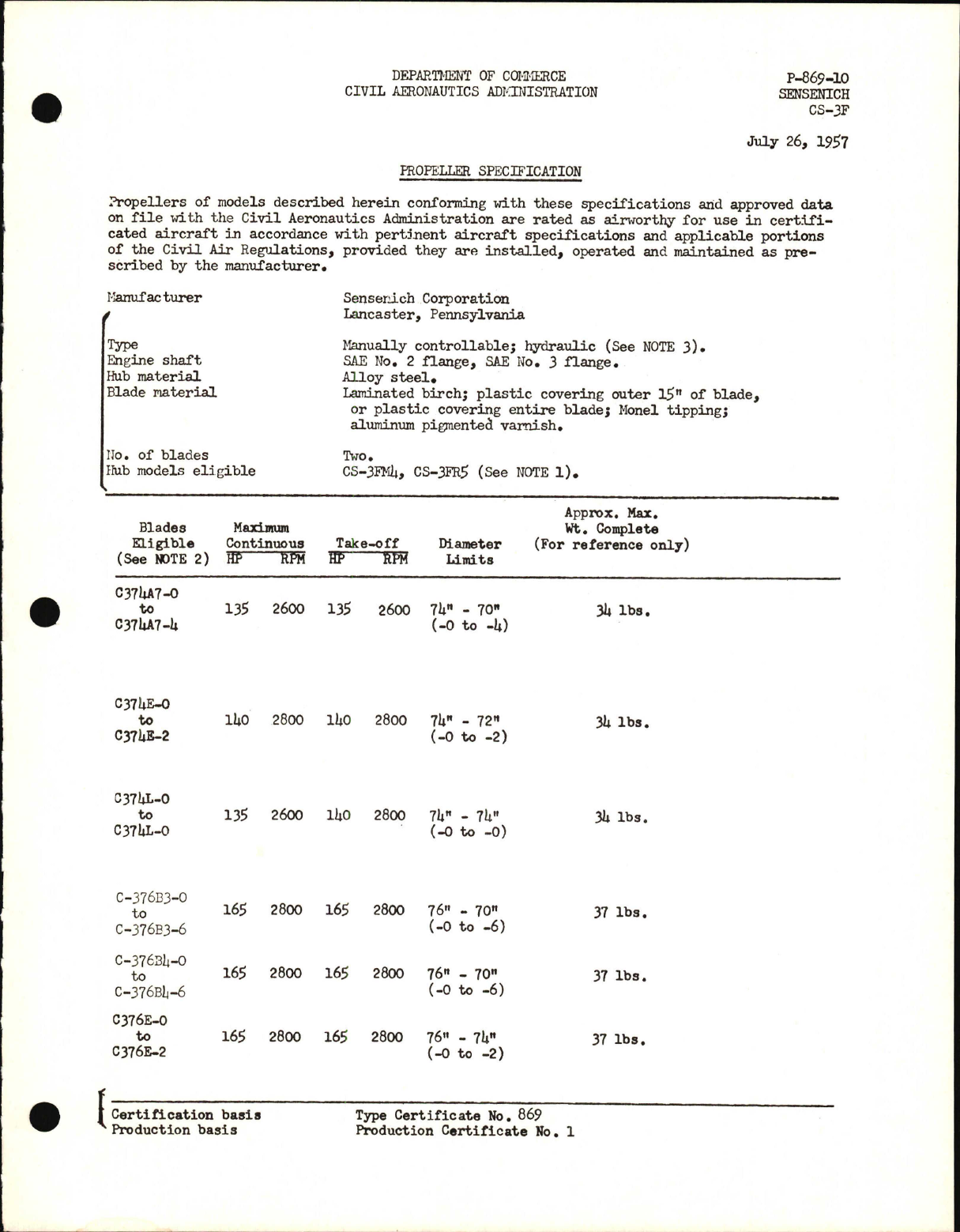 Sample page 1 from AirCorps Library document: CS-3F