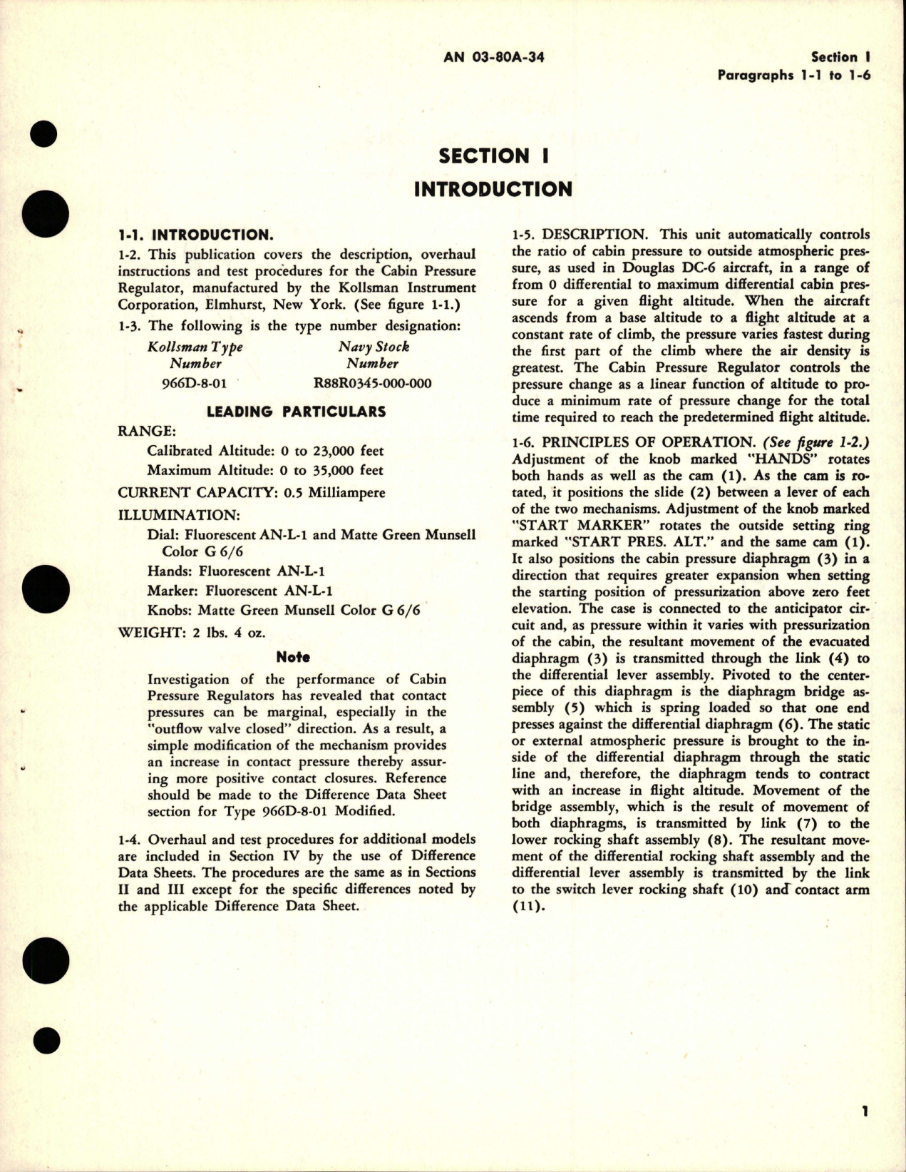 Sample page 5 from AirCorps Library document: Overhaul Instructions for Cabin Pressure Regulator 