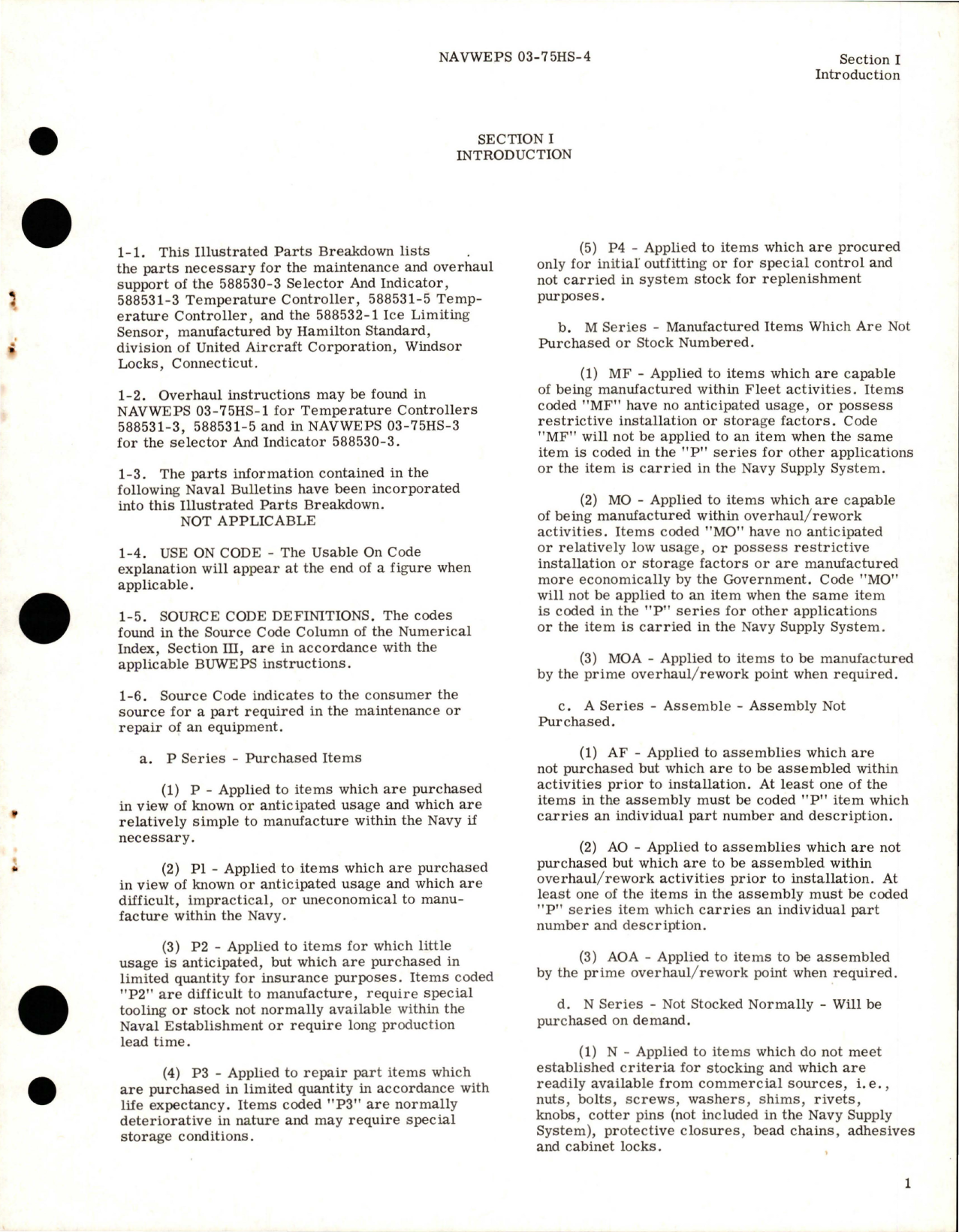 Sample page 5 from AirCorps Library document: Illustrated Parts Breakdown for Selector and Indicator - 588530-3, Temperature Controllers 588531-3, 533531-5, and Ice Limiting Sensor 588532-1