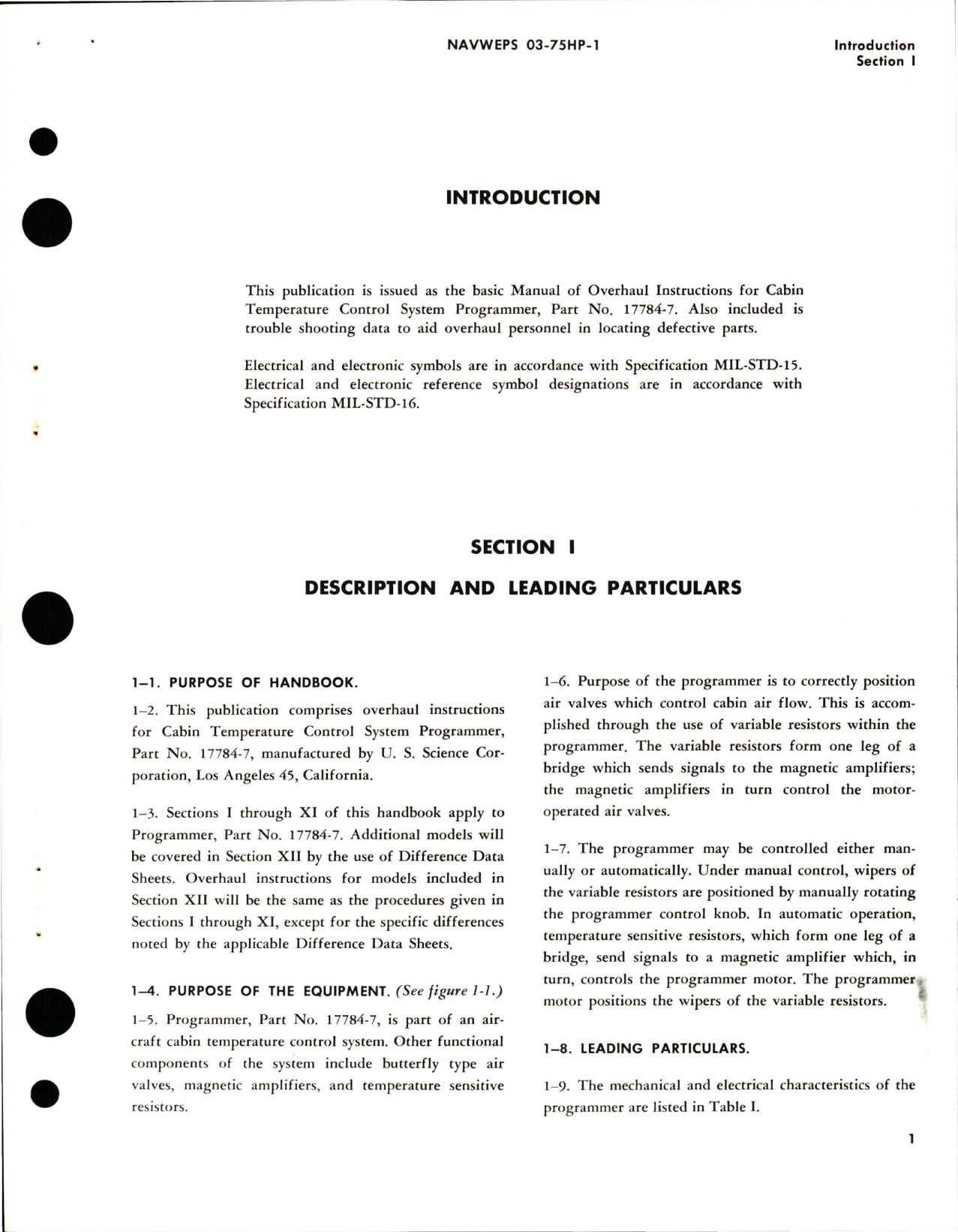 Sample page 5 from AirCorps Library document: Overhaul Instructions for Cabin Temperature Control System Programmer - Parts 17784-7 and 17784-9