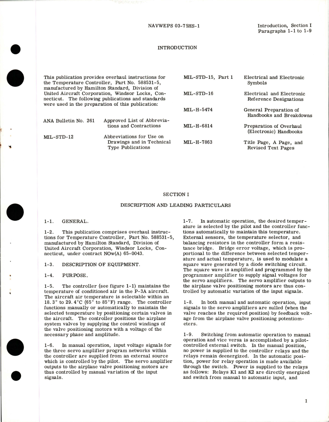 Sample page 5 from AirCorps Library document: Overhaul Instructions for Temperature Controller - Parts 588531-3 and 588531-5