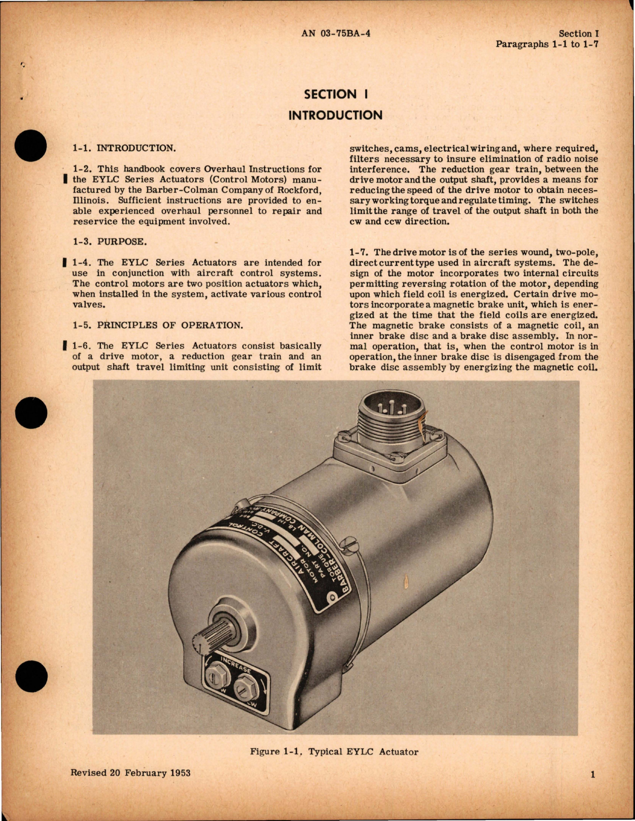 Sample page 5 from AirCorps Library document: Overhaul Instructions for Aircraft Actuators - Part EYLC Series