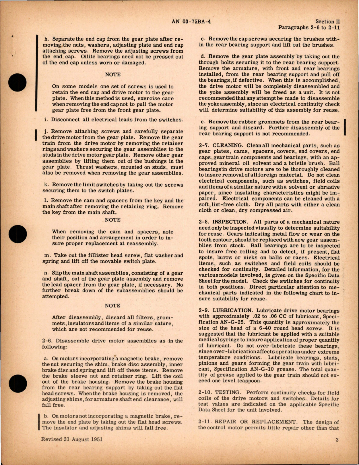 Sample page 7 from AirCorps Library document: Overhaul Instructions for Aircraft Actuators - Part EYLC Series