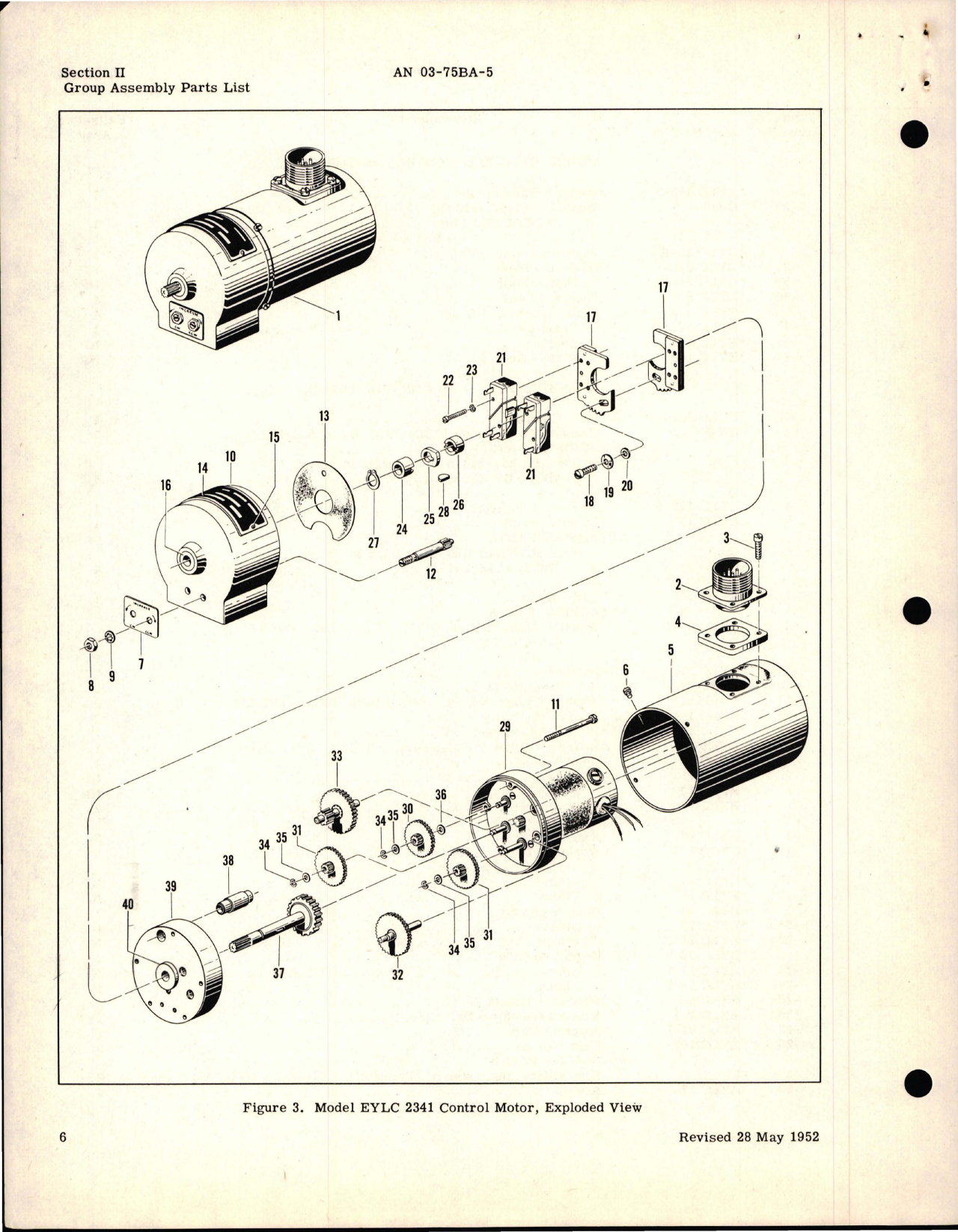 Sample page 6 from AirCorps Library document: Parts Catalog for Control Motors - Part EYLC Series 