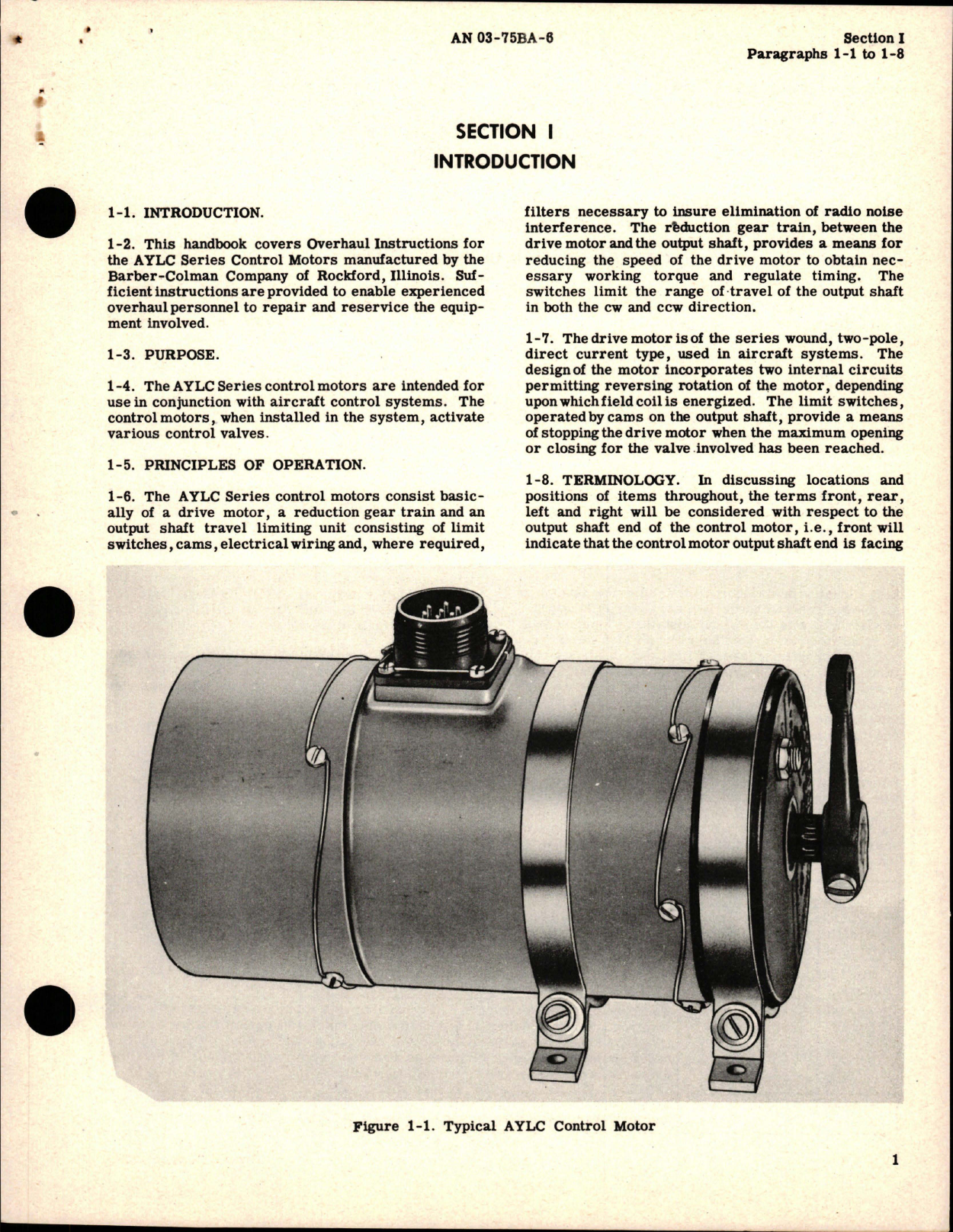 Sample page 5 from AirCorps Library document: Overhaul Instructions for Control Motors, Part AYLC Series 