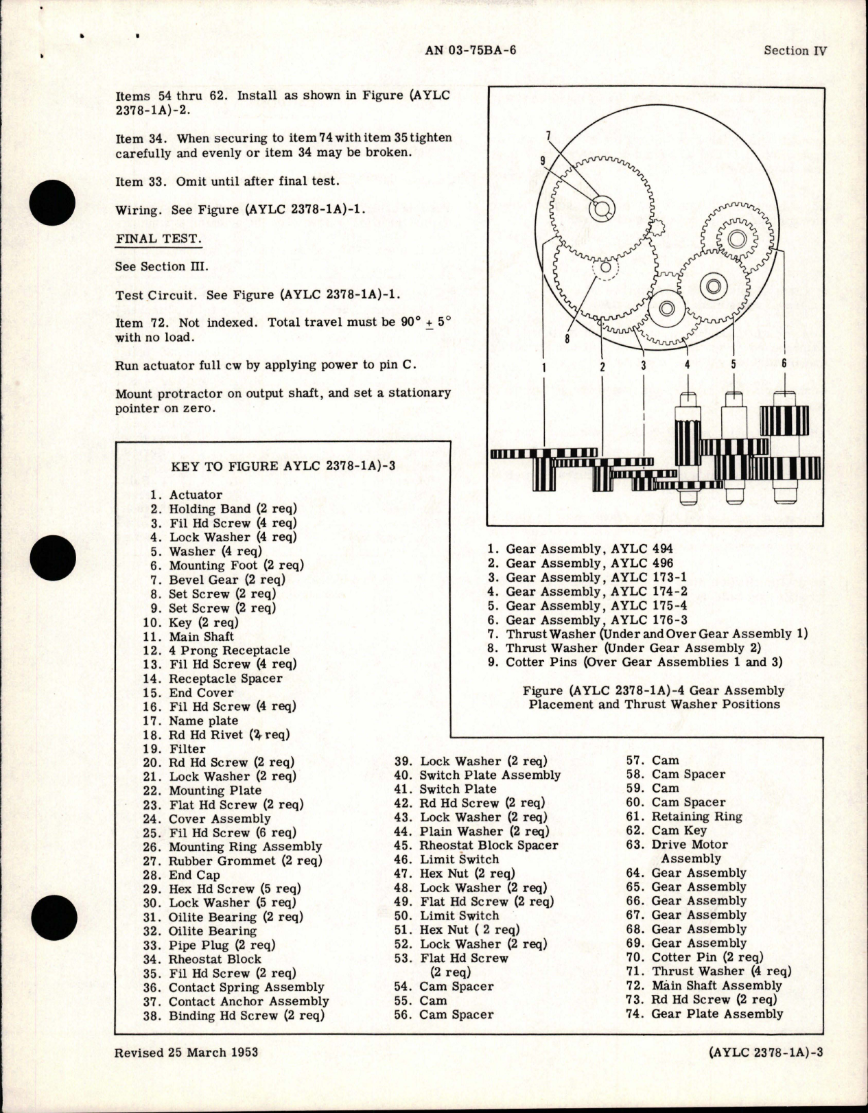 Sample page 7 from AirCorps Library document: Overhaul Instructions for Aircraft Actuators - Model AYLC Series 