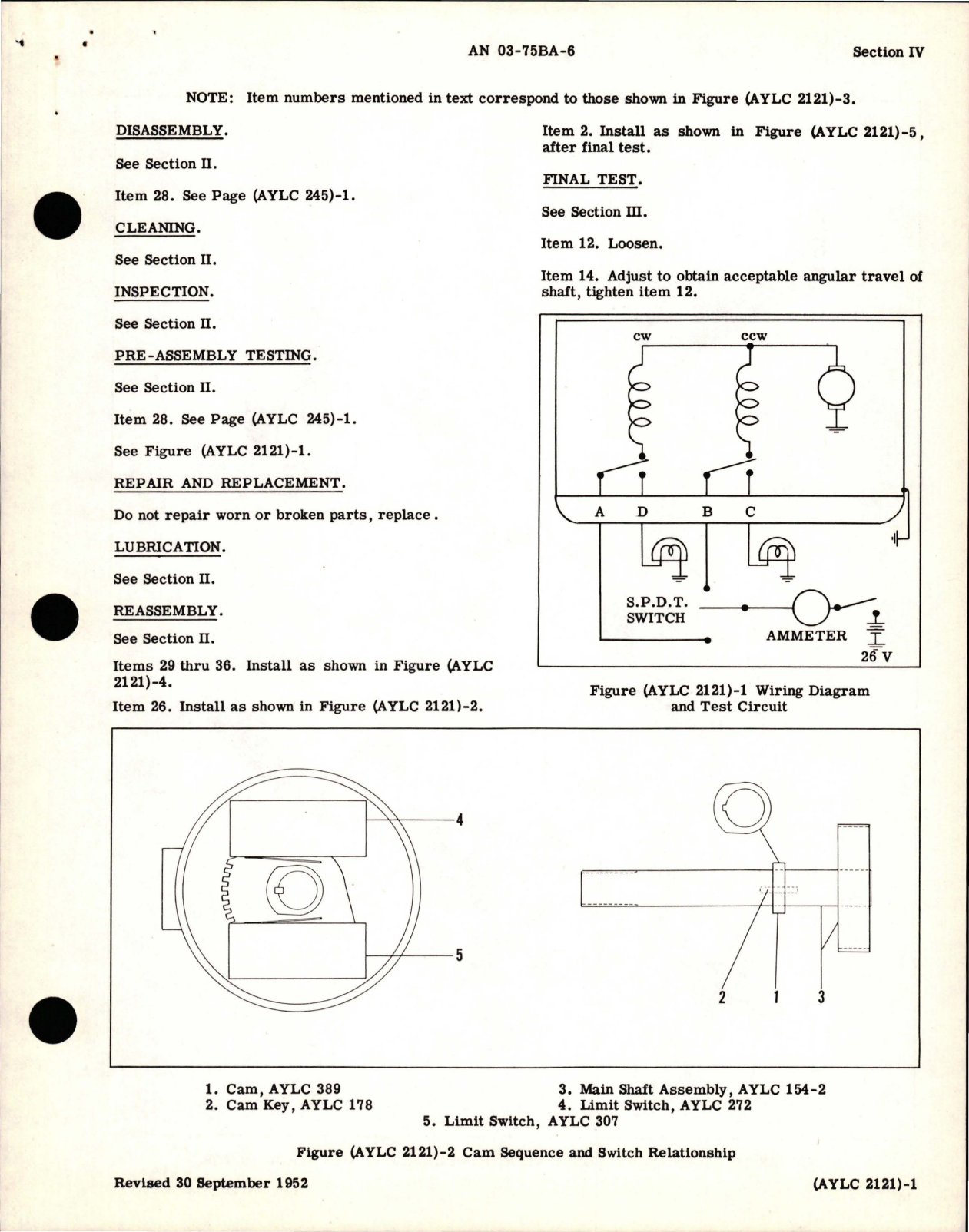 Sample page 5 from AirCorps Library document: Overhaul Instructions for Control Motors - Part AYLC Series 