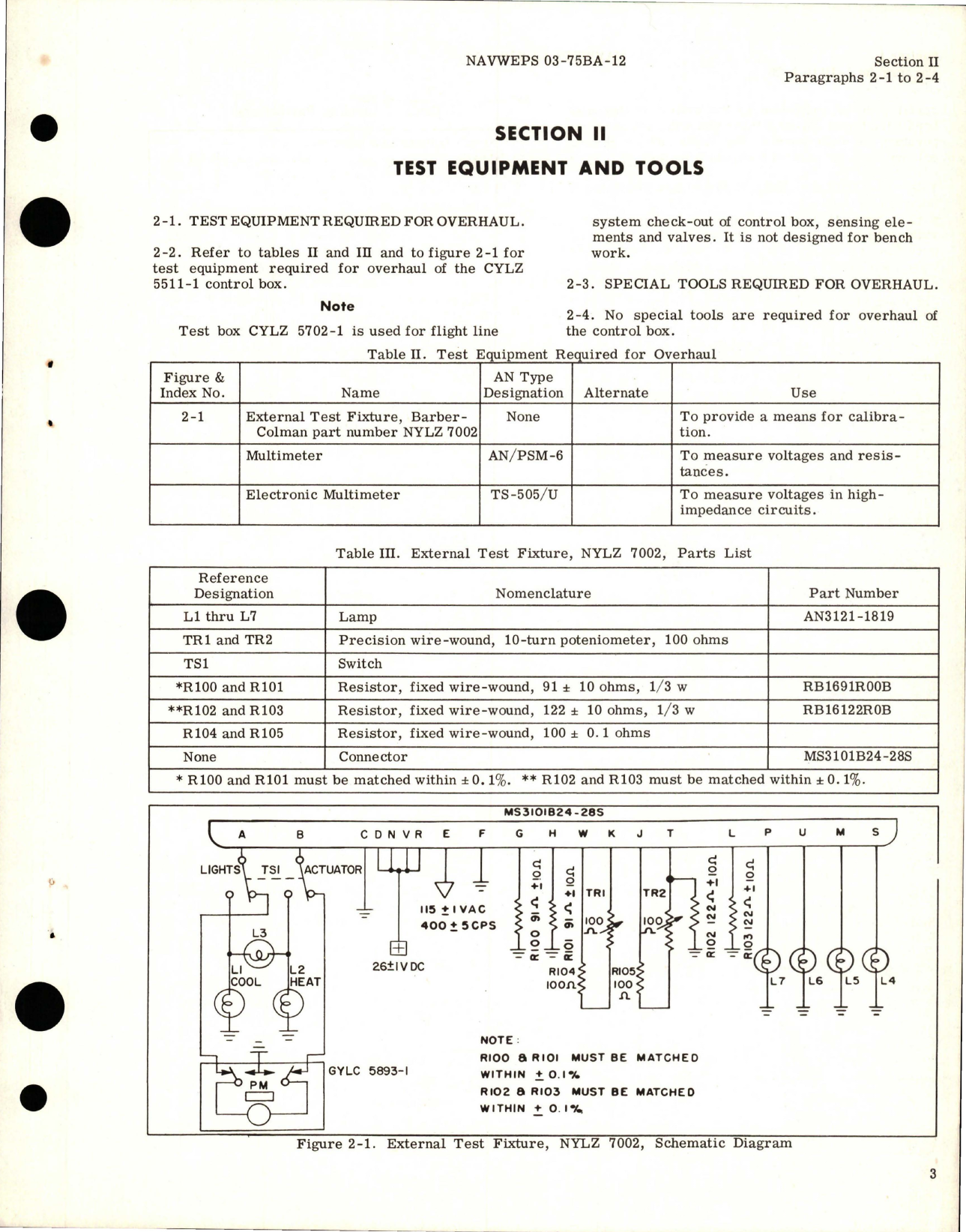 Sample page 7 from AirCorps Library document: Overhaul Instructions for Control Box Cockpit Temperature - Part CYLZ 5511-1 
