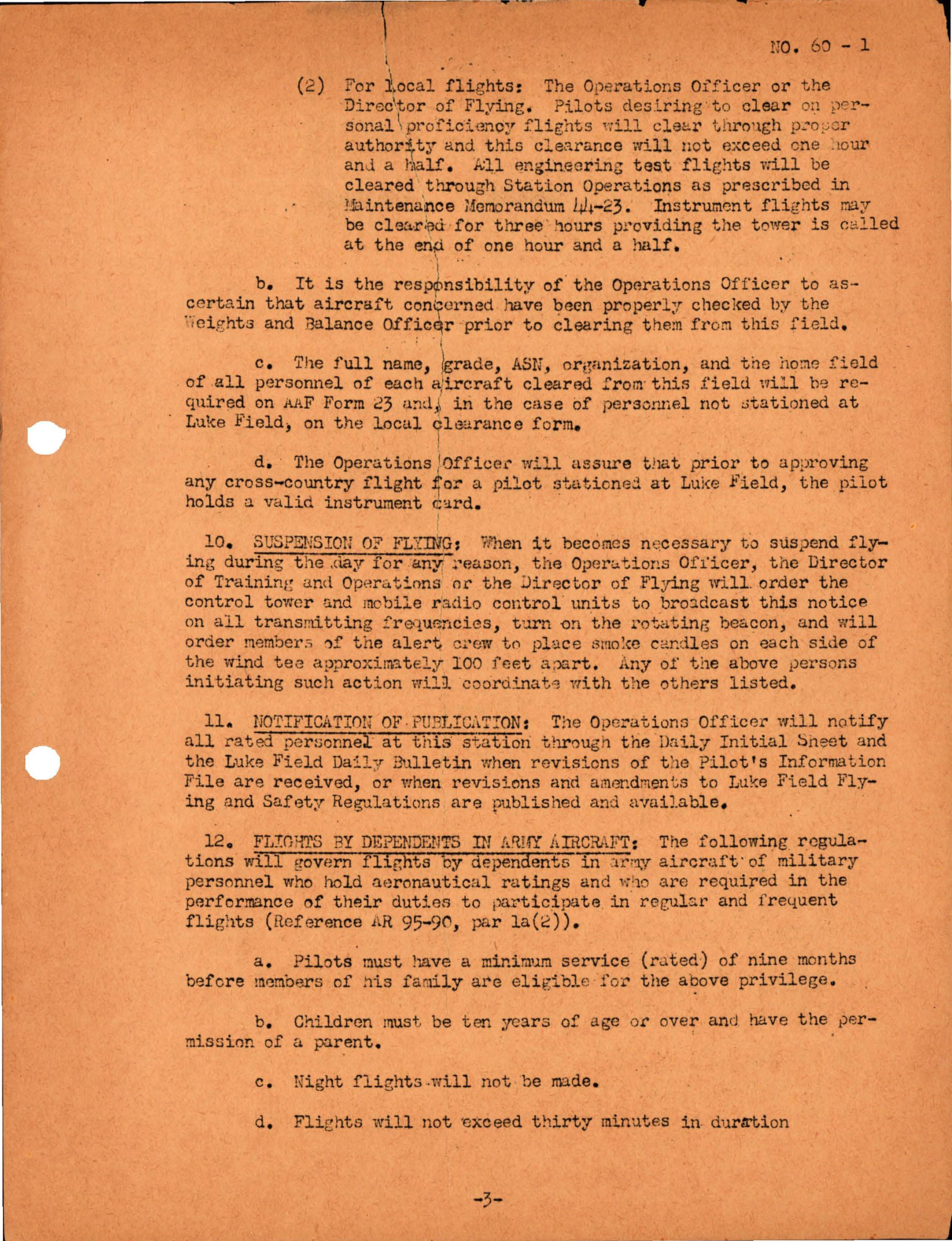 Sample page 5 from AirCorps Library document: Flying & Safety Regulations - Luke Field Arizona