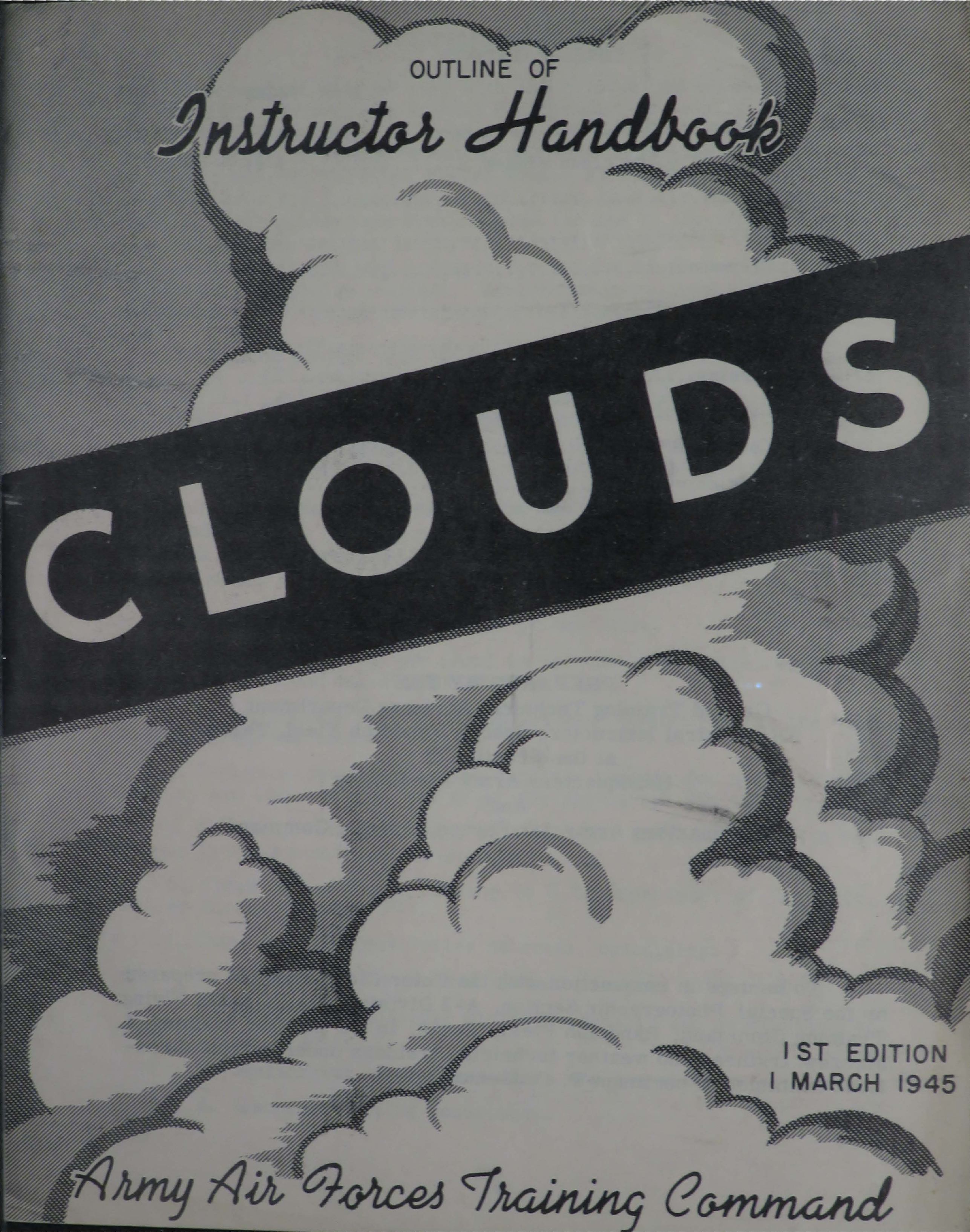 Sample page 1 from AirCorps Library document:  Instructors Handbook on Clouds