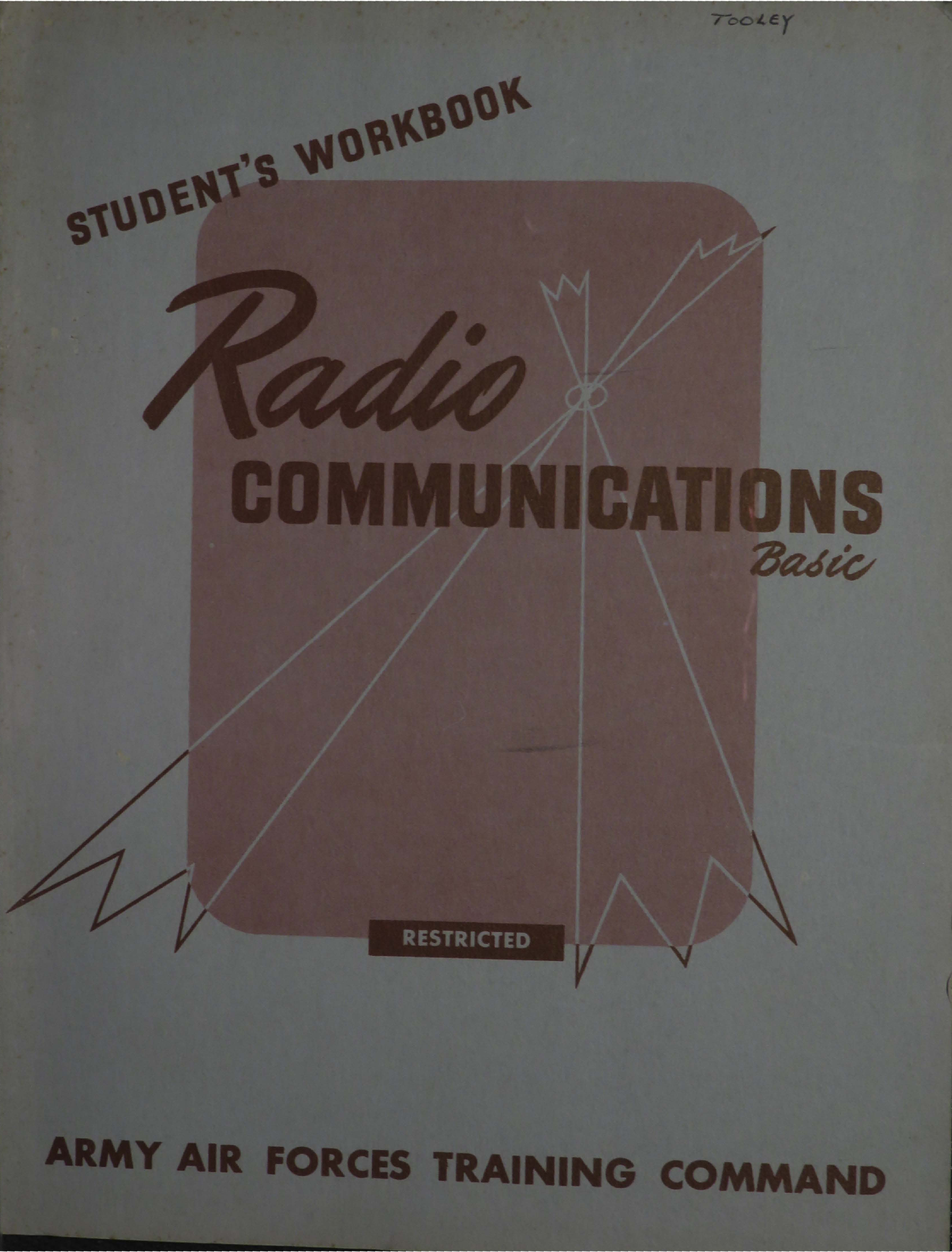 Sample page 1 from AirCorps Library document: Student Workbook for Radio Communications - Basic