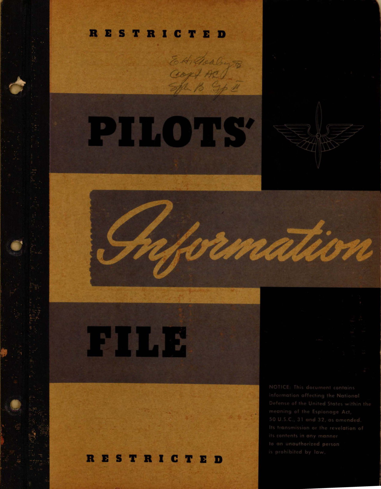 Sample page 1 from AirCorps Library document:  Pilots Information File for Flying Safety