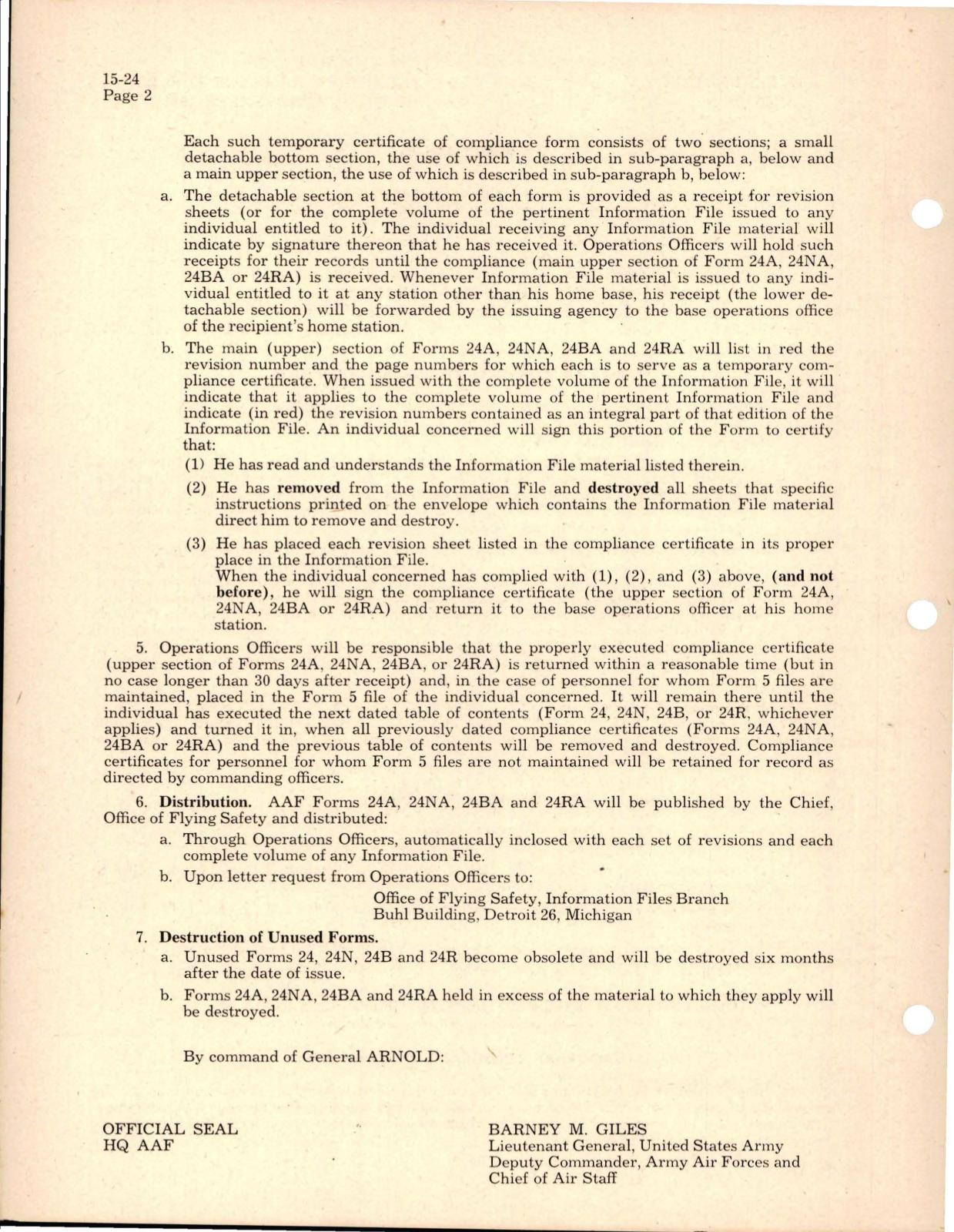 Sample page 5 from AirCorps Library document:  Pilots Information File for Flying Safety