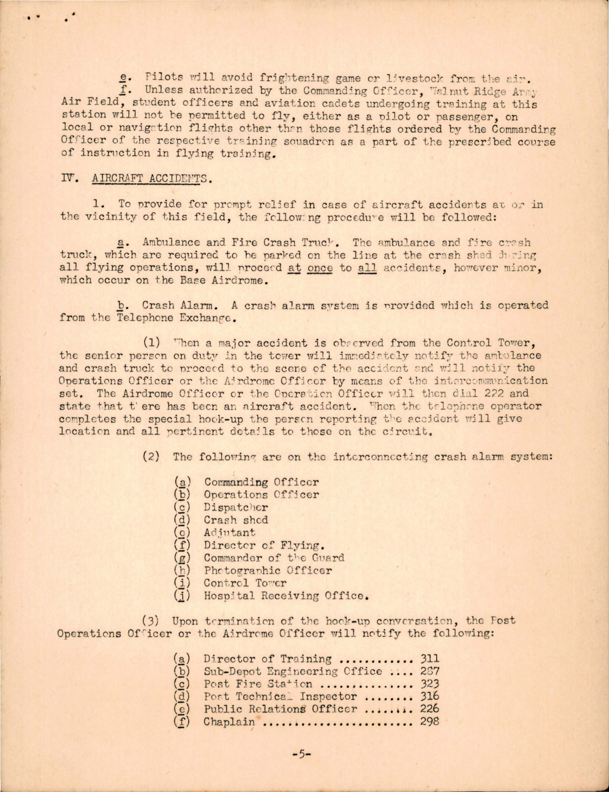 Sample page 5 from AirCorps Library document: Flying Regulations - Procedure Prior to Flying at This Station