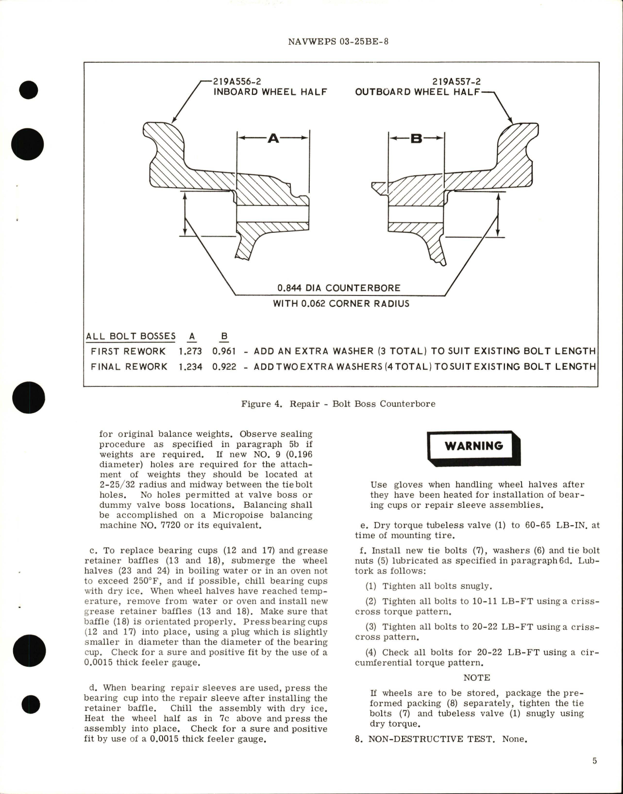 Sample page 5 from AirCorps Library document: Overhaul with Parts for Wheel Assembly, Landing Gear, Tubeless Tire Part No. 219A466-2