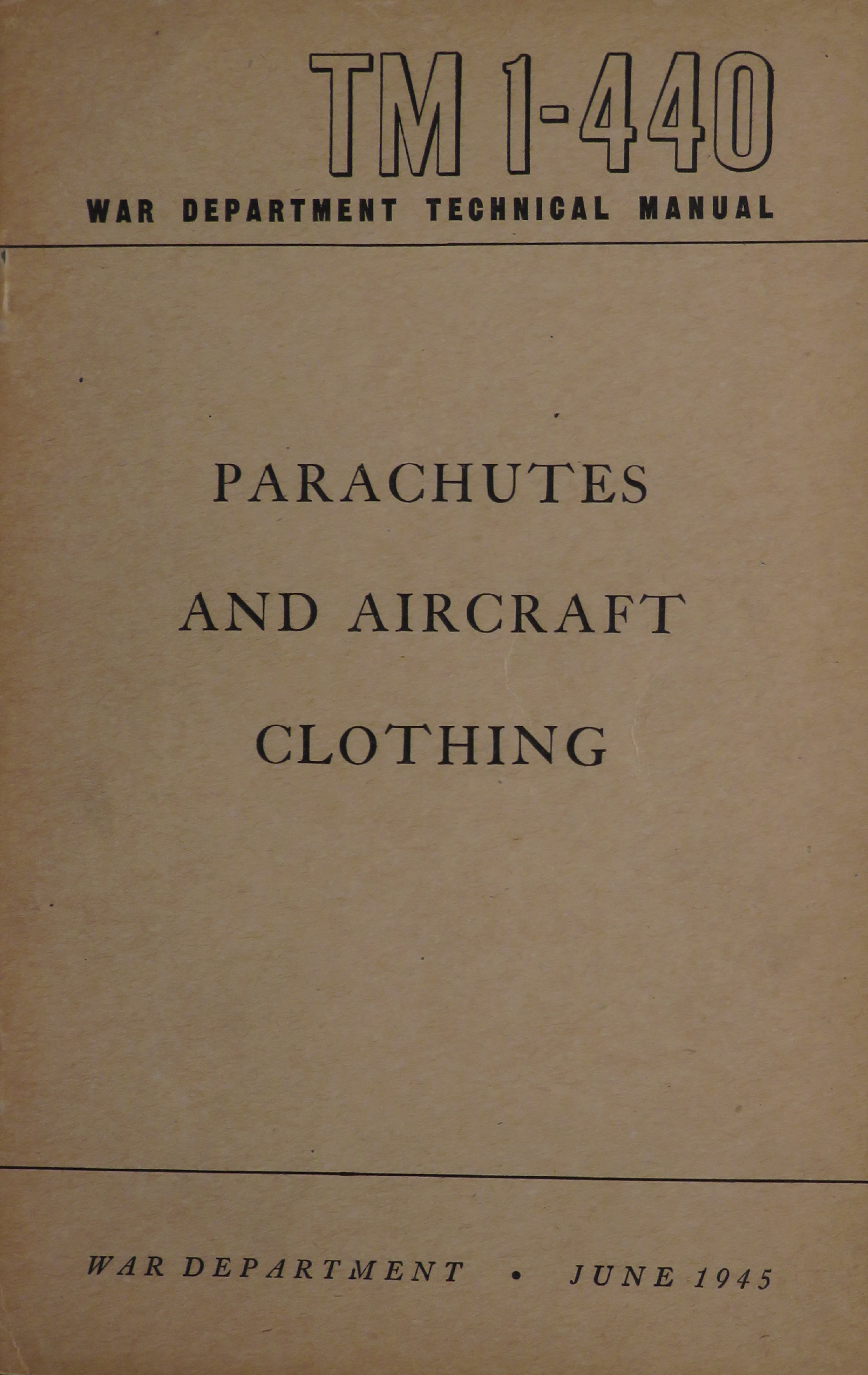 Sample page 1 from AirCorps Library document: Parachutes and Aircraft Clothing