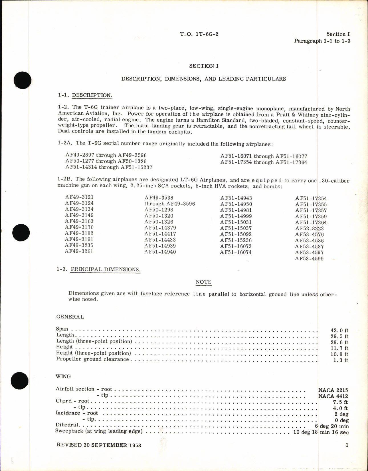 Sample page 5 from AirCorps Library document: Erection and Maintenance Instructions for T-6G