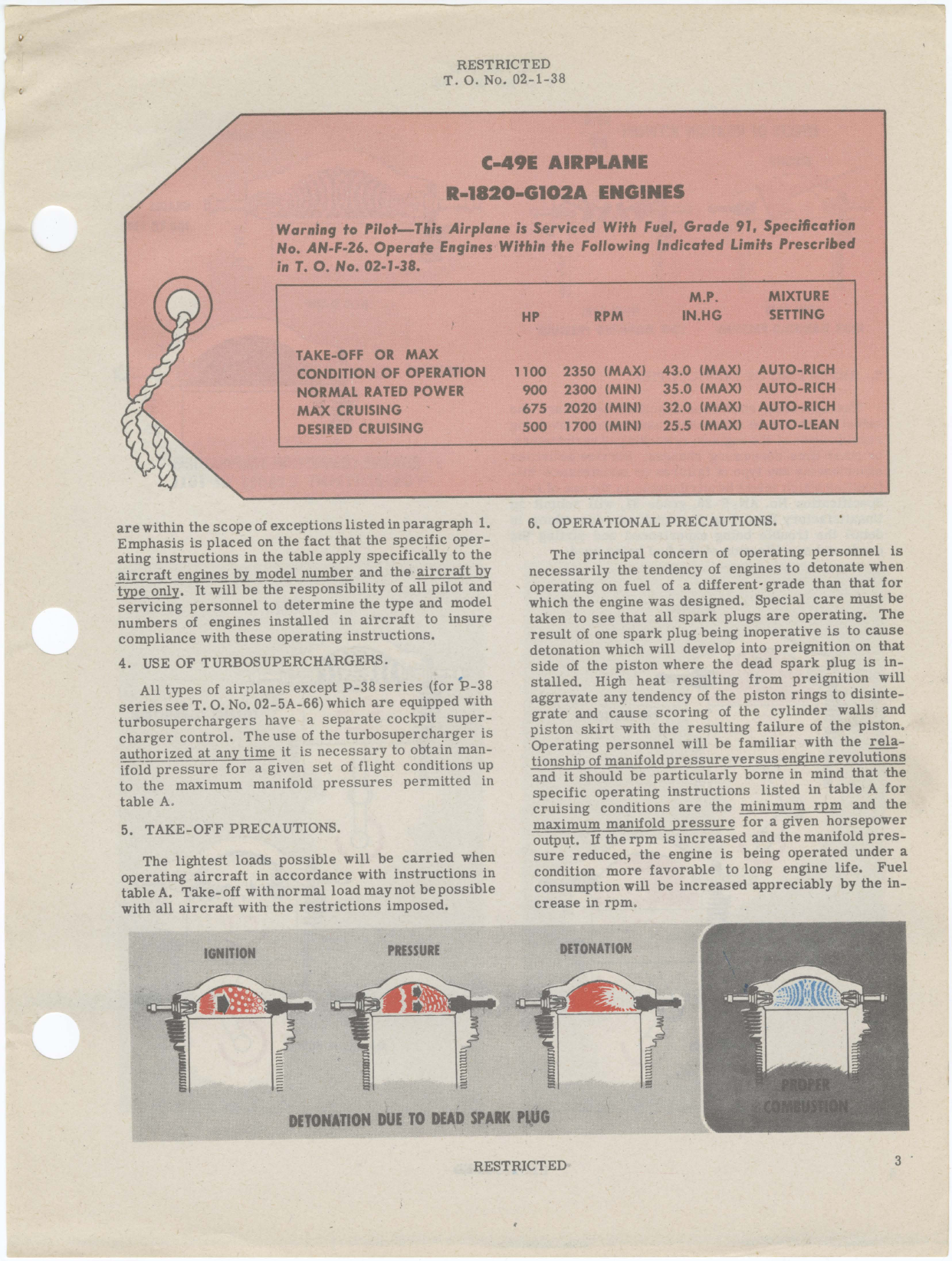 Sample page 5 from AirCorps Library document: Engines and Maintenance Parts - Use of Alternate Grade Fuel for Aircraft Engines