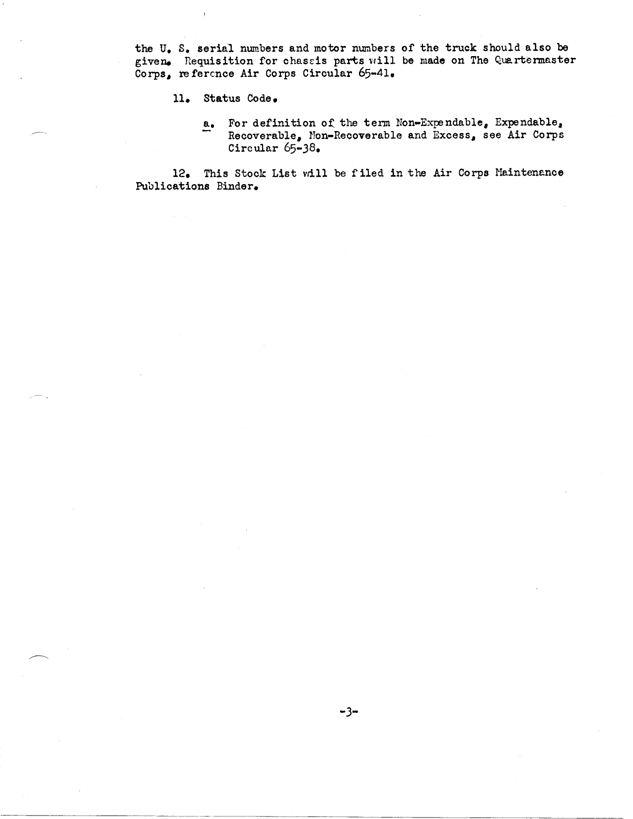 Sample page 5 from AirCorps Library document: Stock List for Field and Hanger Equipment