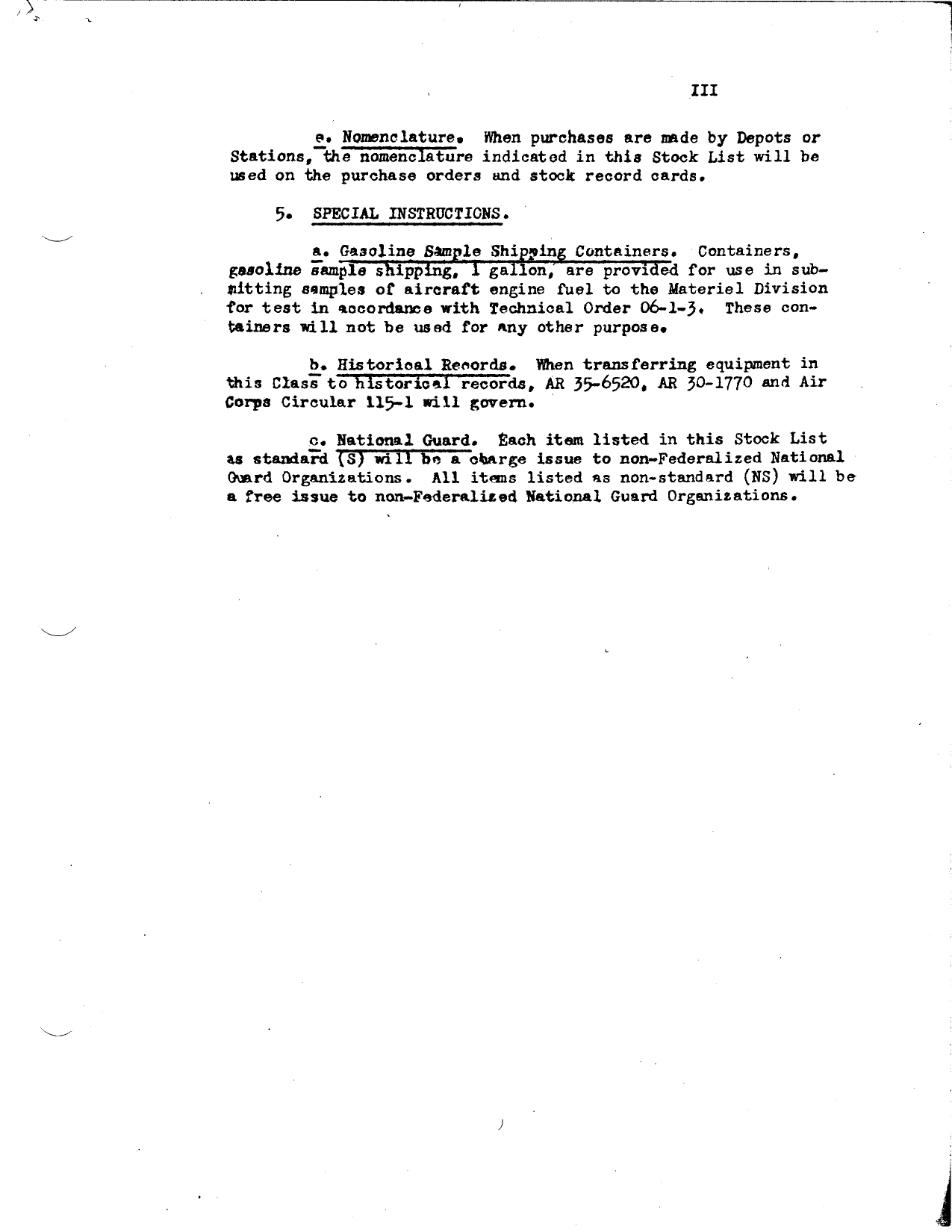 Sample page 5 from AirCorps Library document: Stock List for Fuel & Lubricating Equipment and Supplies