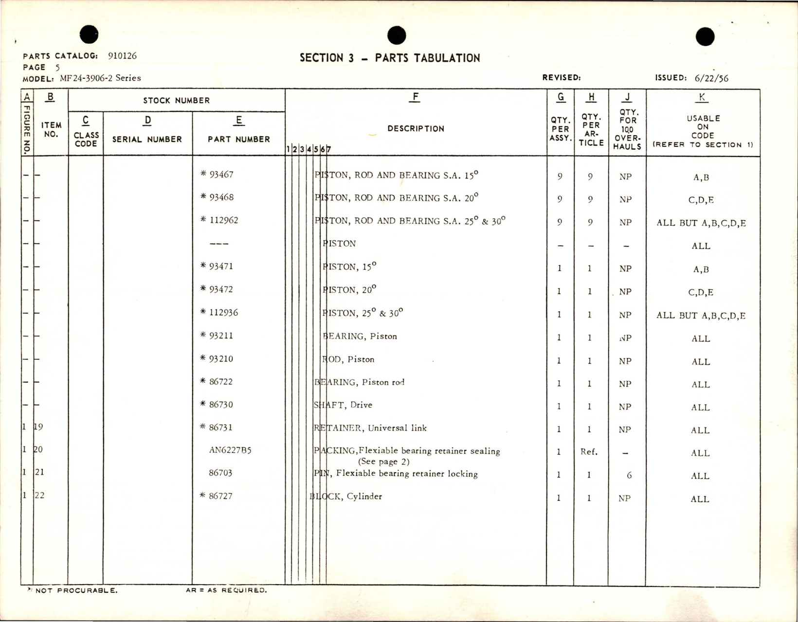 Sample page 7 from AirCorps Library document: Parts Catalog for Constant Displacement Motors - MF24-3906-2