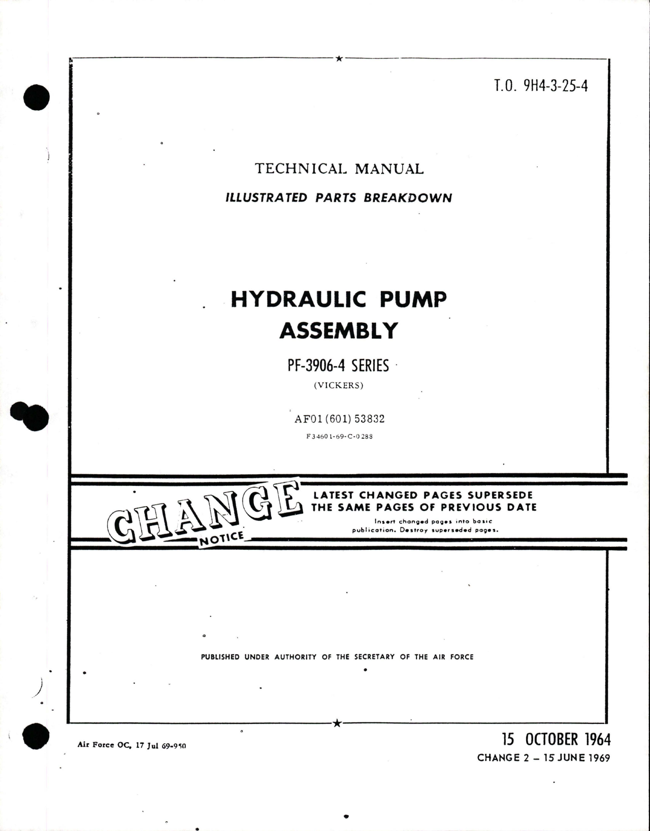 Sample page 1 from AirCorps Library document: Illustrated Parts Breakdown for Hydraulic Pump Assembly - PF-3906-4 Series