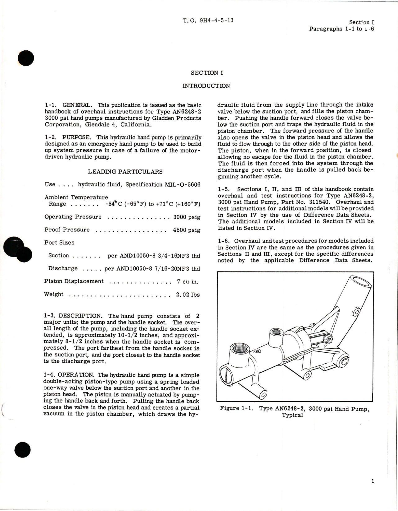 Sample page 5 from AirCorps Library document: Overhaul Instructions for Hand Pump - 3000 PSI  - Type AN6248-2 - Part 311540 