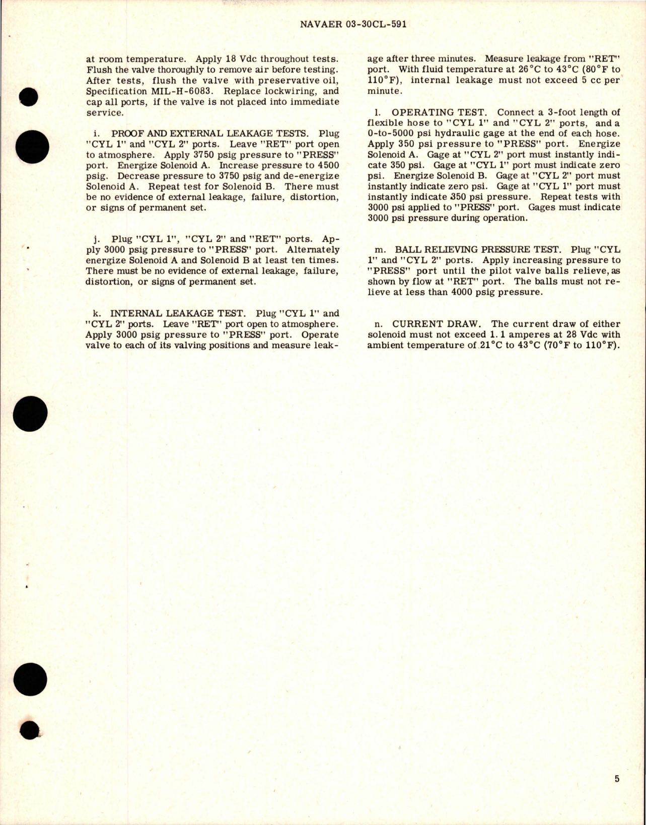 Sample page 5 from AirCorps Library document: Overhaul Instructions with Parts for Solenoid Operated 4-Way Hydraulic Selector Valve - Part 50344-8 